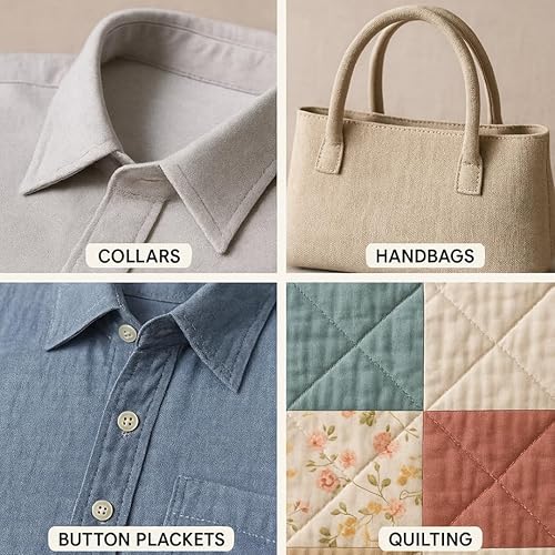 Miniatura 5 de Peso Medio Fusible Blanco No Tejido - Hierro en Interfaz 12" x 25yd para manualidades, acolchado, costura, tapetas, vestidos, collares, puños y