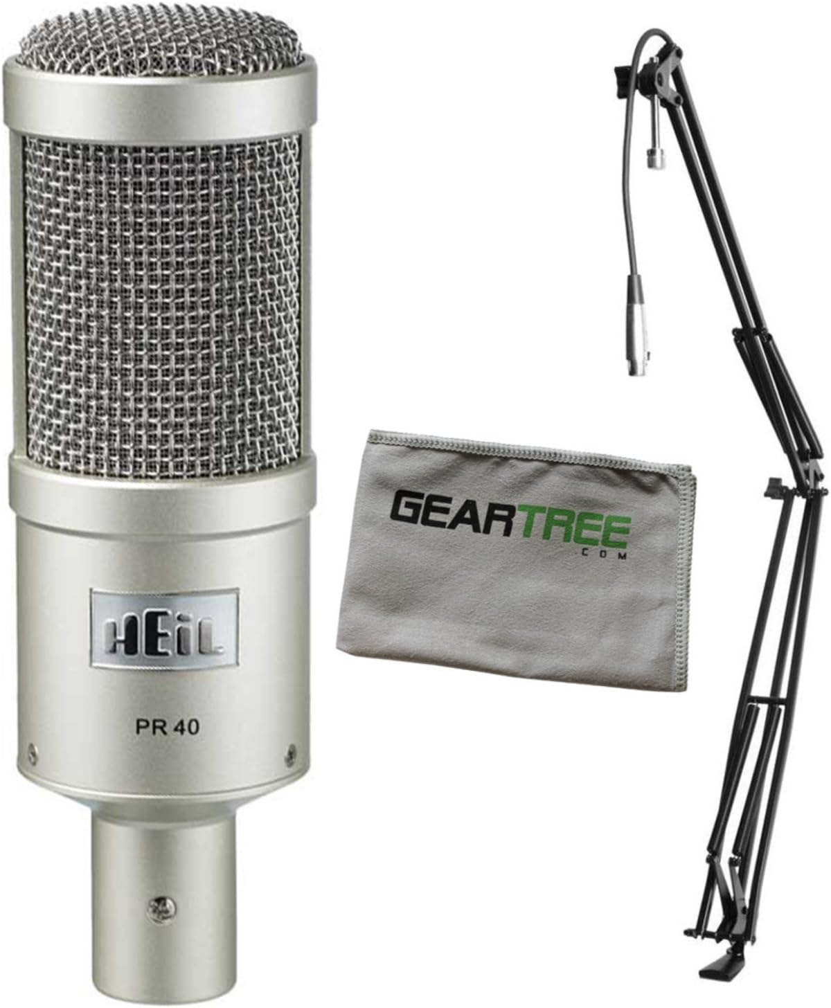 Heil PR40 Microphone w/Cast Metal Microphone Holder, Polish