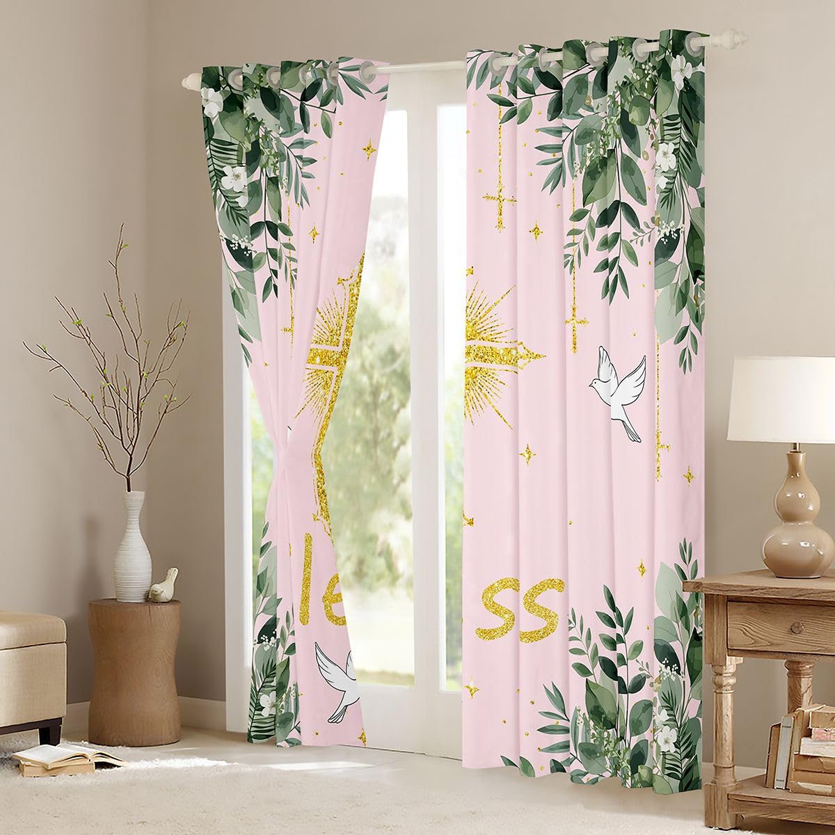 Homewish Bless - Tende oscuranti per camera da letto, 116 x 137 cm