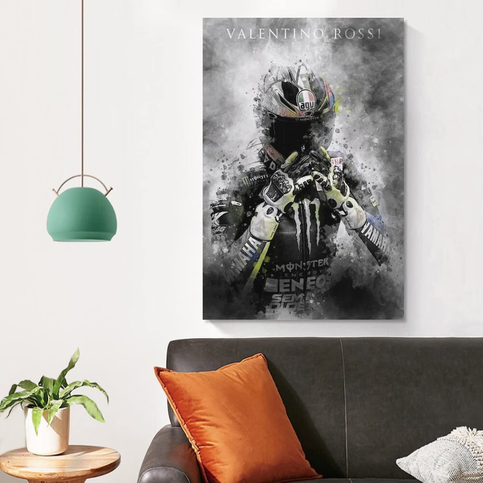 Valentino Rossi Poster - Décoration Murale Moto 50x70cm Sans Cadre