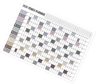 GLEAVI 2026年大型壁掛けカレンダー 大きな月間カレンダー 家族管理用紙製プランナー オフィス 家庭 学校の年間スケジュール管理用