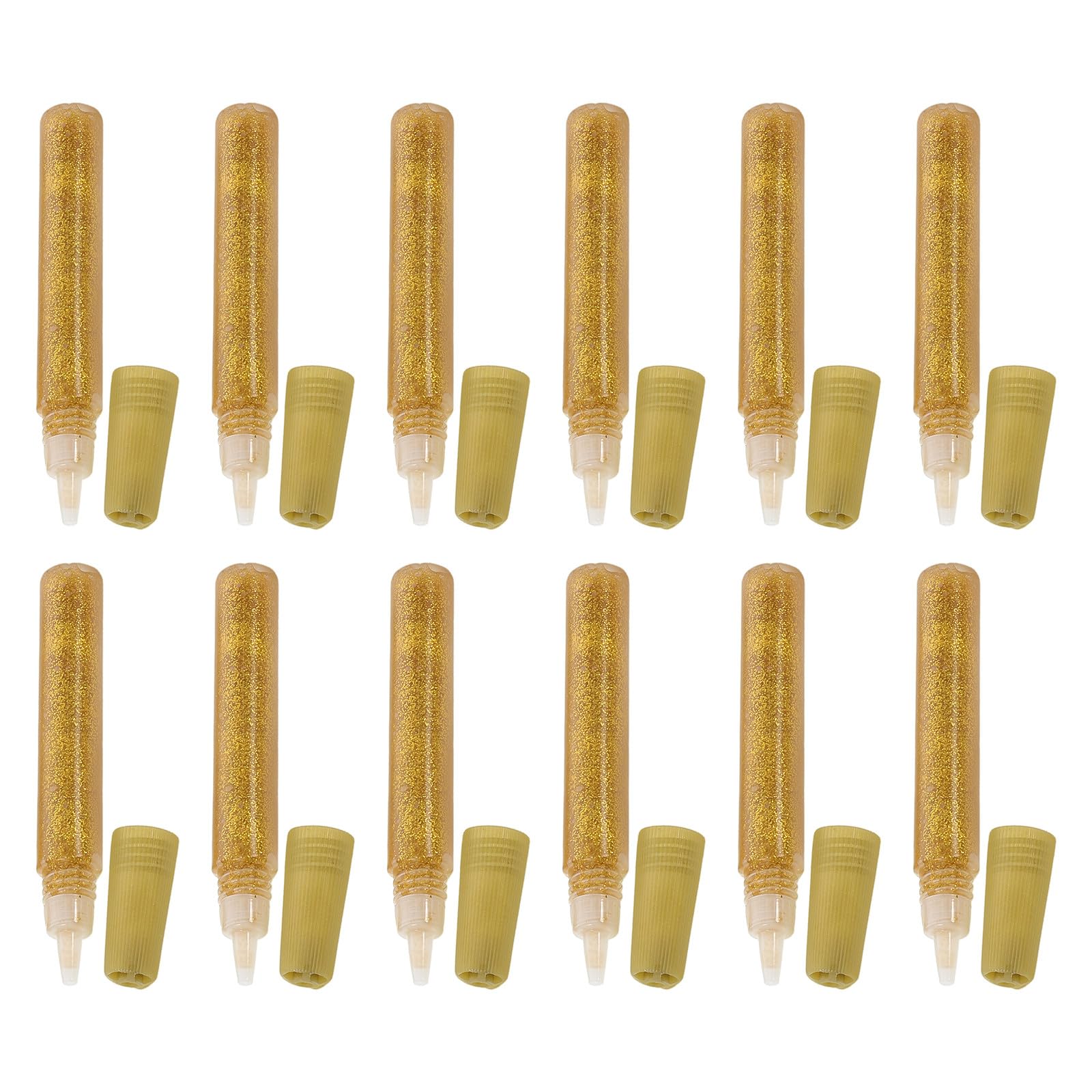 ORFOFE Lot de 50 Set de Set de Stylos Colle Pailletée Dorée pour Garçon et Filles, Application Lisse et Design Unique, pour Dessins et Projets DIY Créatifs