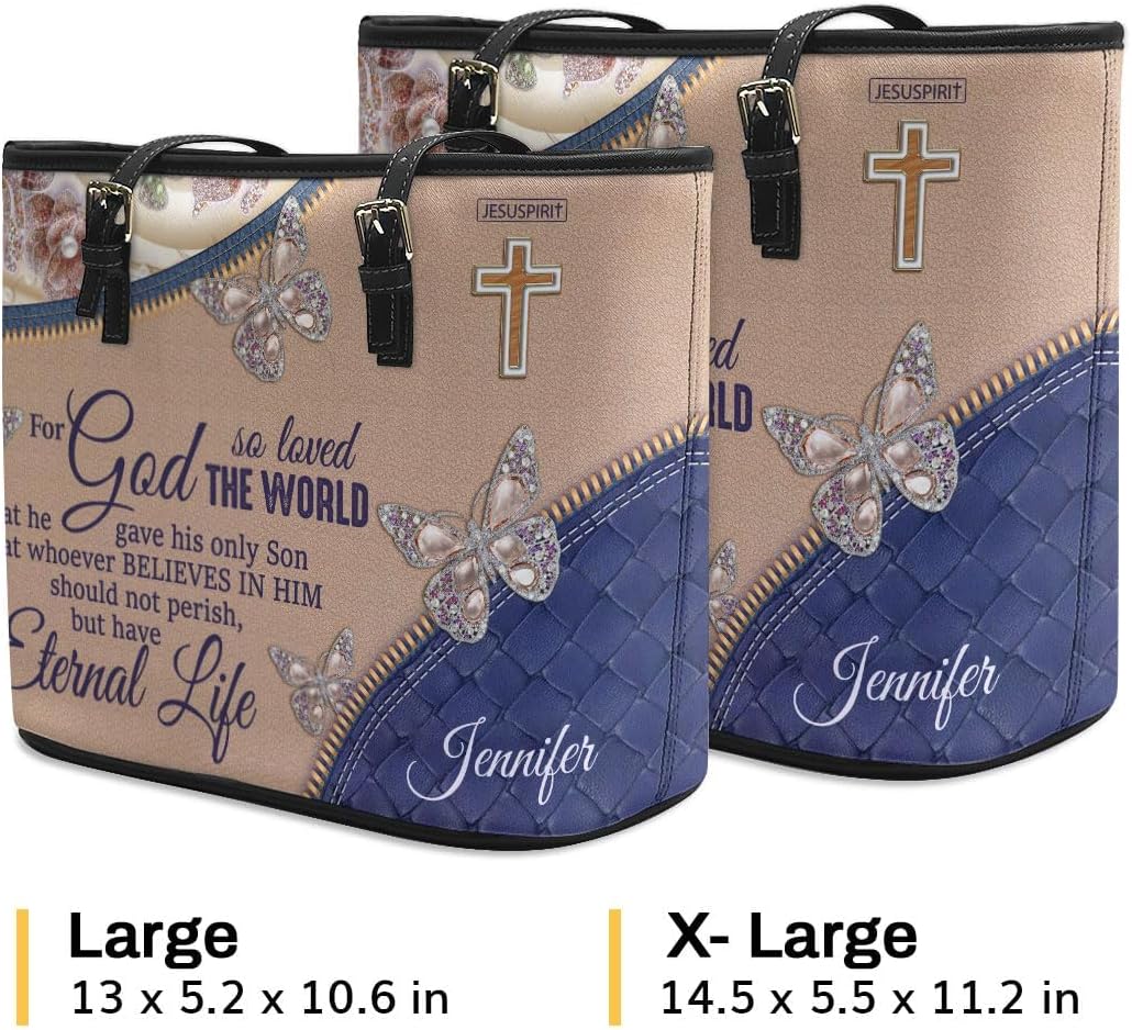 Joymade Personalized Leather Tote Bag For Women - Christmas Gifts For Women - Christian Gifts - Image 4