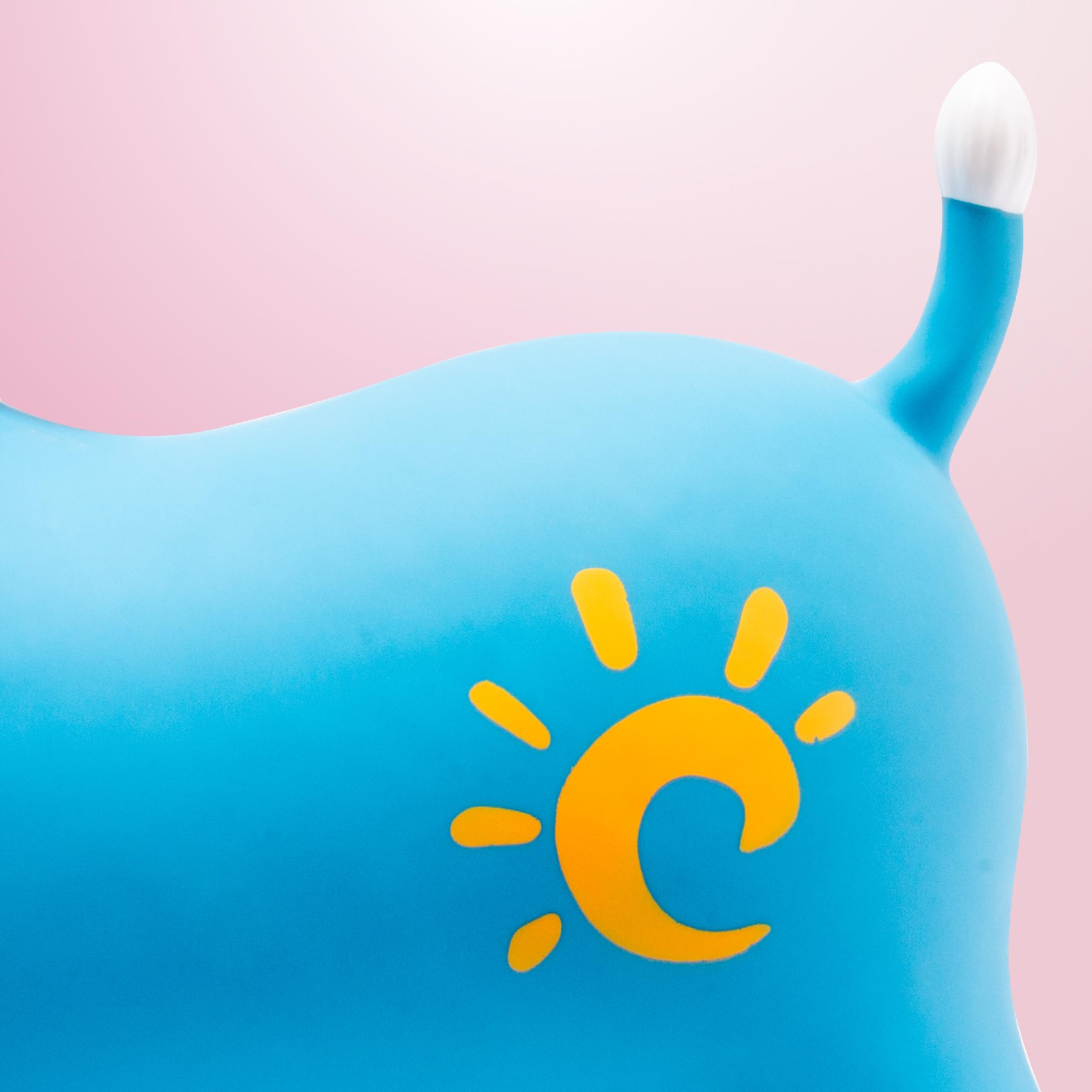 sun baby Saltador Hinchable para Niños hasta 45 Kg sin BPA, de 1 año, Pelotas saltarinas para niños (Hipopótamo Azul con pañuelo) — view 10