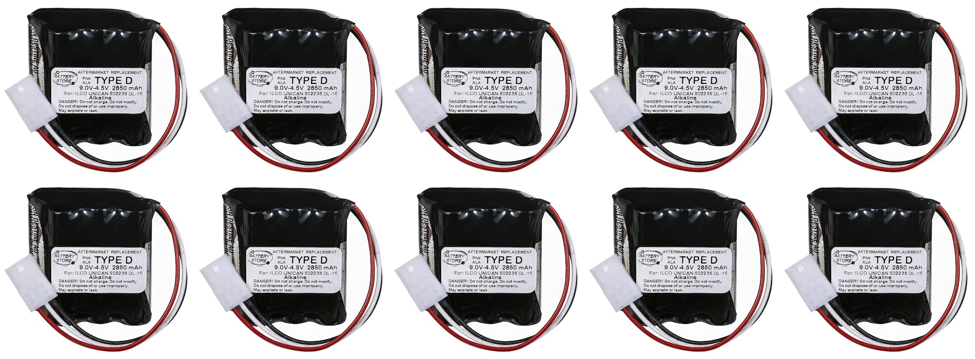 Generic DL-16 Replacement Battery for Electronic Door Lock. (10 Pieces)