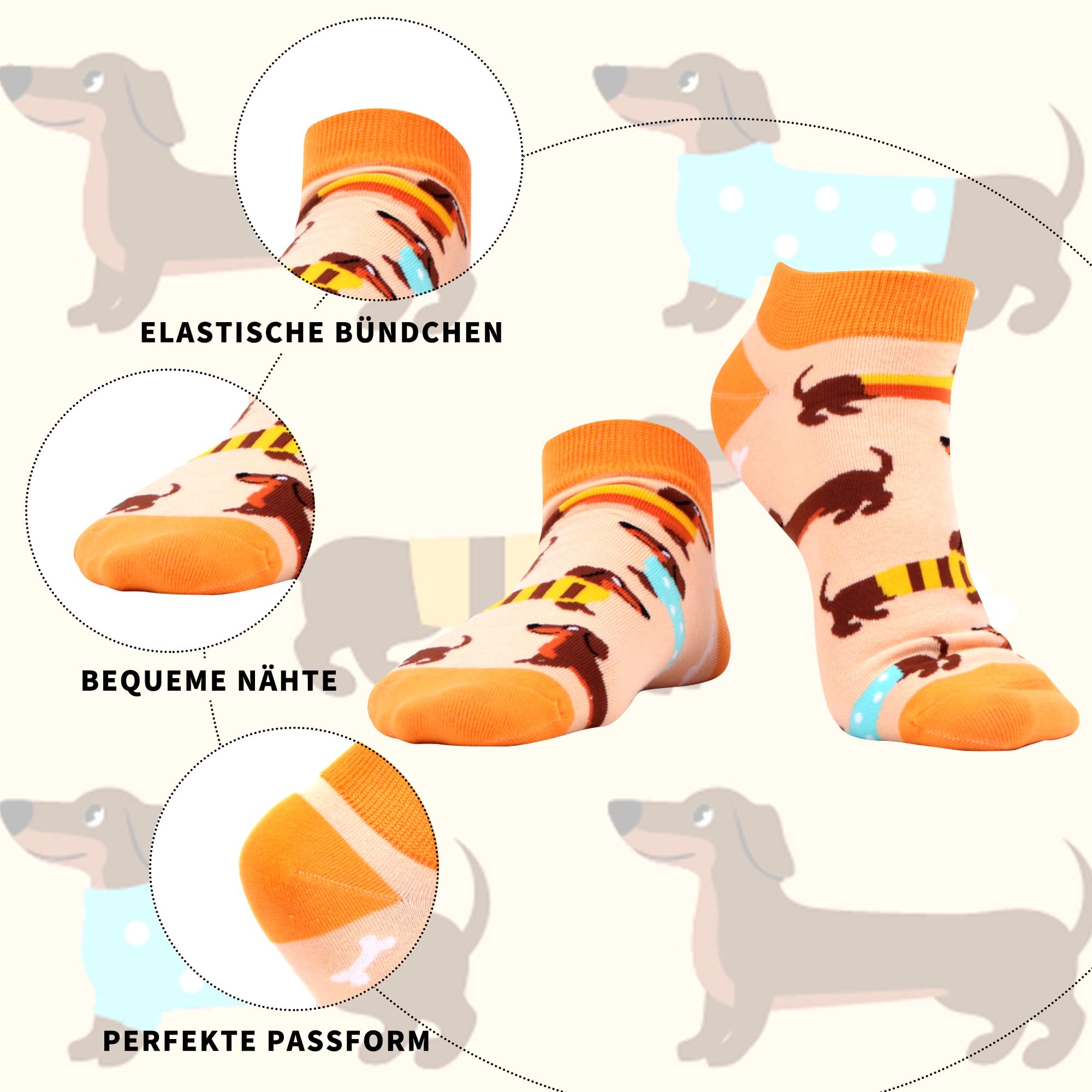 WeciBor Chaussettes Femmes Coloré Fantaisie Drôle Socquettes Courtes en Coton 12 Paires