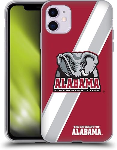 Miniatura 202 de Head Case Designs Funda de gel con logotipo oficial de la Universidad de Alabama UA [protección de grado militar] compatible con Apple iPhone 11