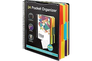 Ktrio 24 Pocket Poly Spiral Project Organizer