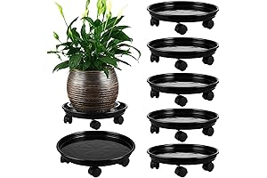 6 Packs Plant Caddy with Wheels: Effortless Plant Mobility for Indoor and Outdoor Oasis