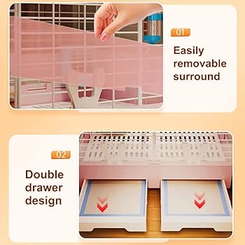 Amazon.co.jp: 兎 ケージ 2段 ウサギケージ 小動物ケージ