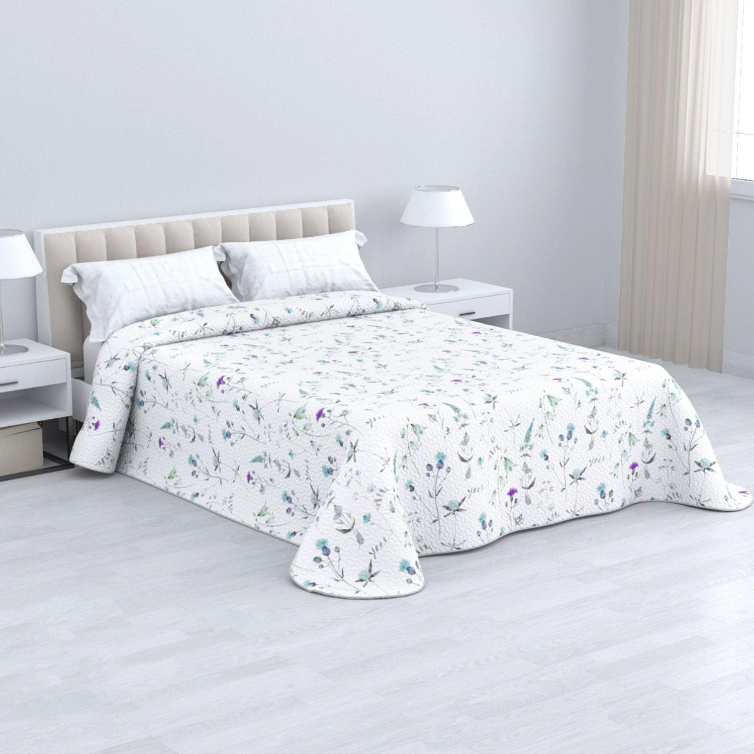 DECODEKO Colcha Bouti para Verano y Entretiempo 100% Poliéster, Suave y Transpirable - Variedad de Diseños y Tamaños (Ambar, Cama 150cm sin Cojin)