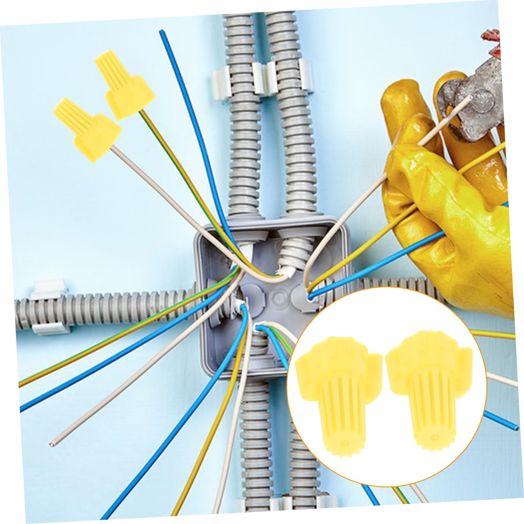 SOLUSTRE 500pezzi Connettori Elettrici Vite Per Filo Terminali Due Per Connessione Rapida Alta Affidabilità e Facilità Uso Di Connettori Per Automobili e Progetti Elettrici