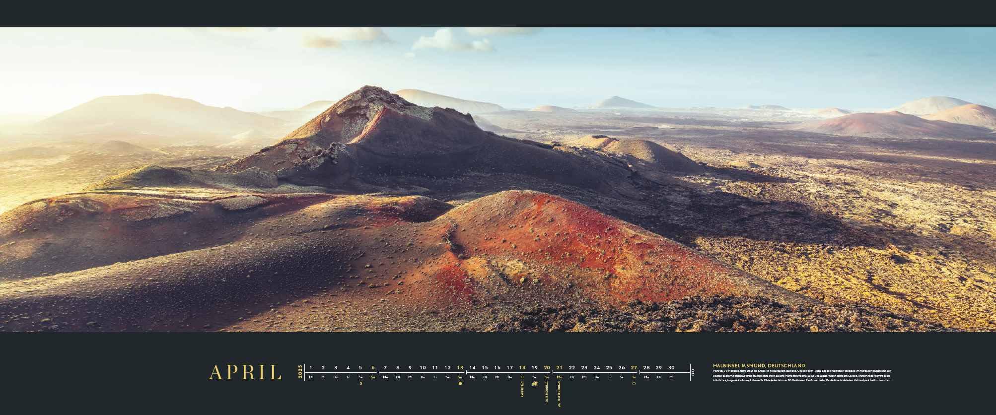 GEO - Panorama: Orte der Stille 2025 - Wandkalender für Ruhe und Besinnung, Großformat 120x50 cm, mit Bildern Ruhiger Refugien