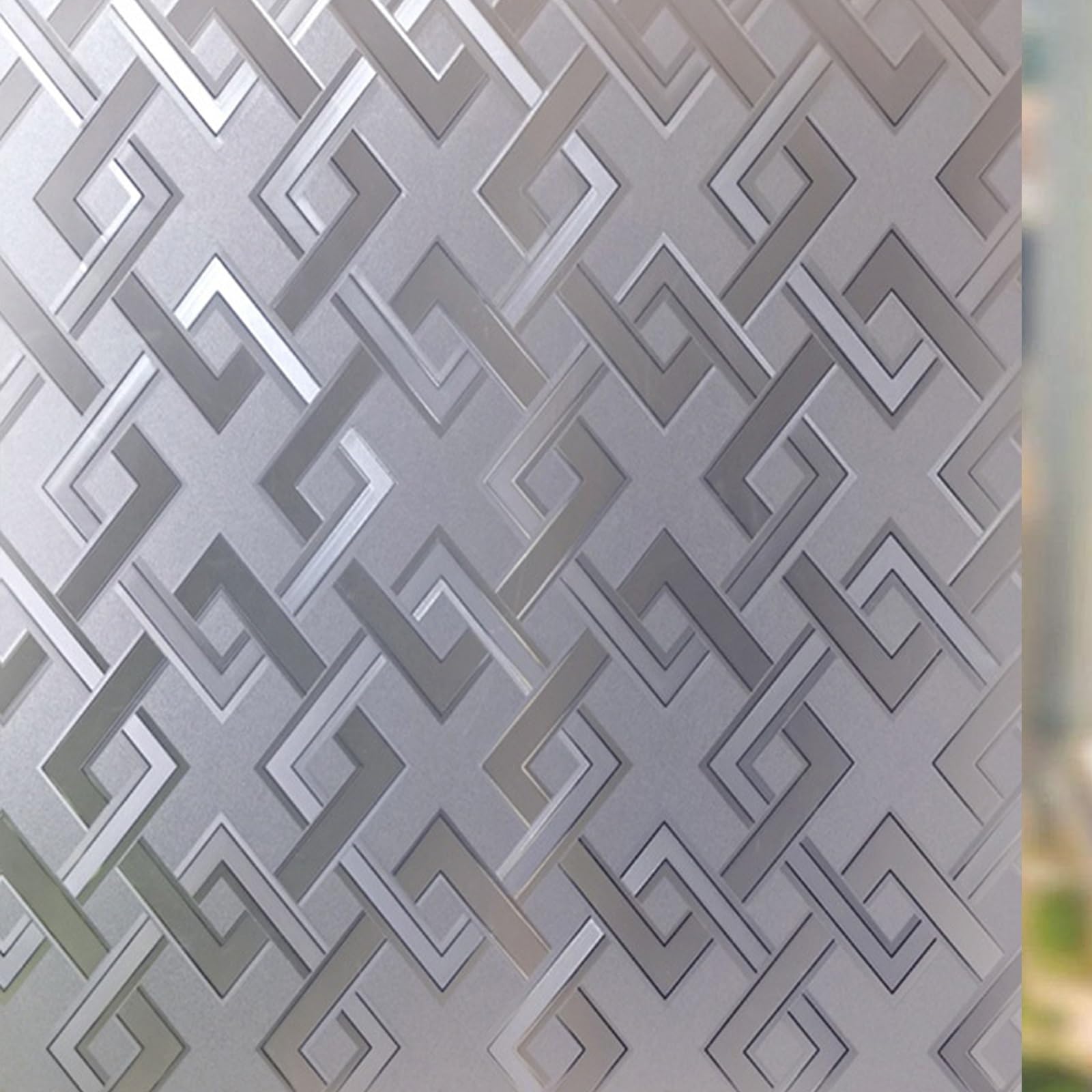 Vinilos para Cristales Opaco 110 x 1000 cm Lámina Protectora de Privacidad Anti UV, Calor Fácilmente Decorativos Reutilizar, para Dormitorio Oficinas, Diamante