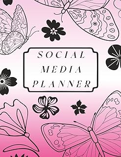 Social Media Planner: Pink 12 Month Influencer Content Creator Organizer | Track: Followers, Subscribers, Likes | Competitor Analysis | Monthly, Daily, Weekly Charts