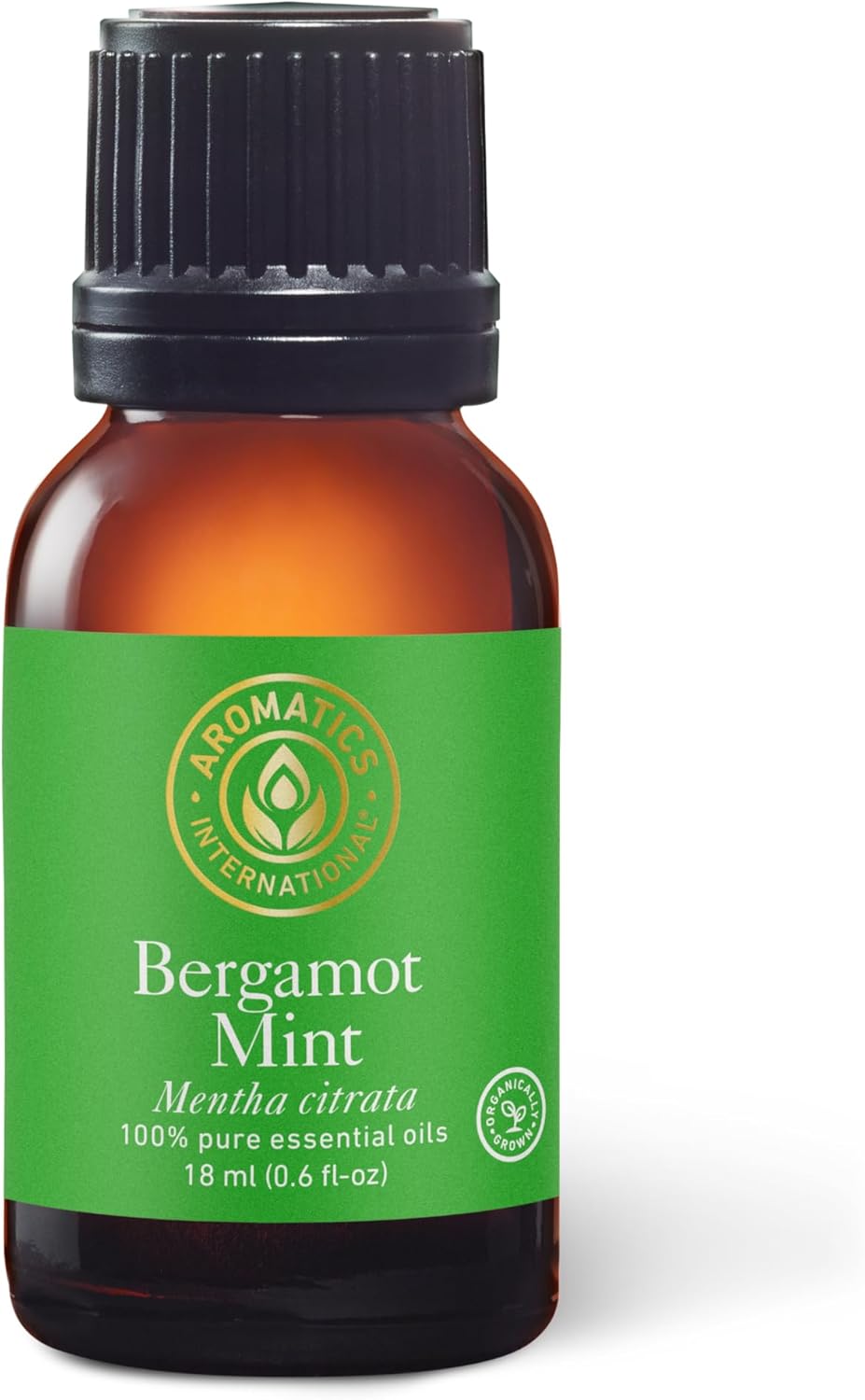 Aromatics International Premium Organic Bergamot Mint Essential Oil 18ml | 100% Pure Essential Oil for Diffusion & Aromatherapy