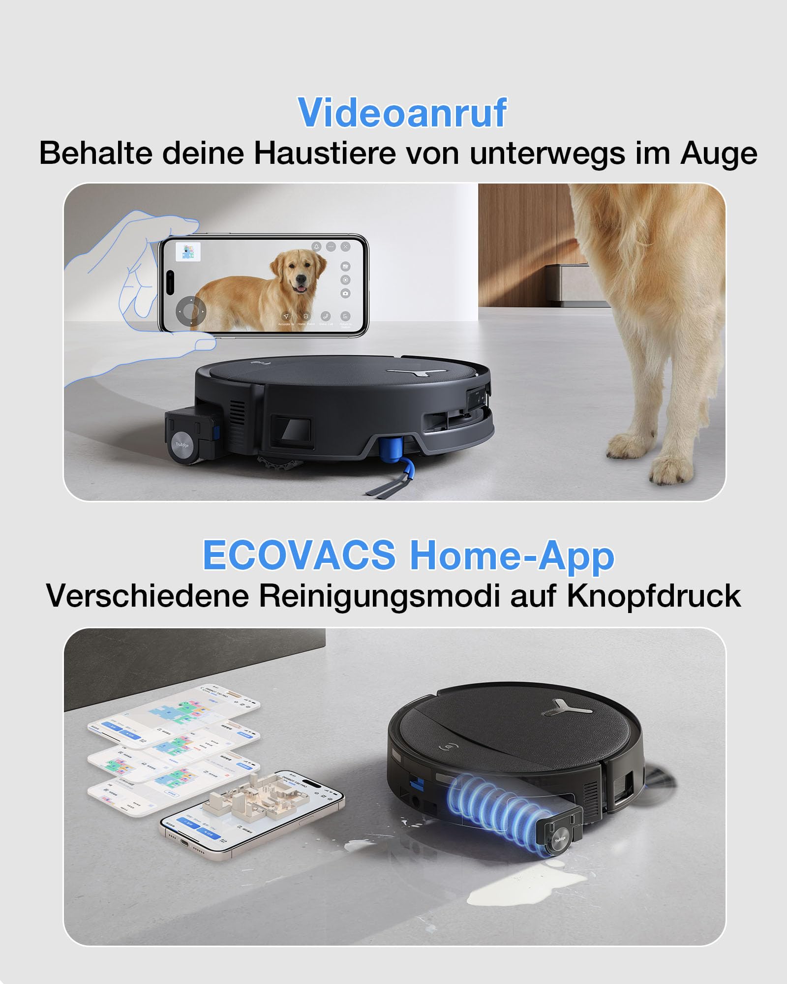 Ecovacs T80S Omni Saugroboter mit Wischfunktion 24.800 Pa – Bild 7