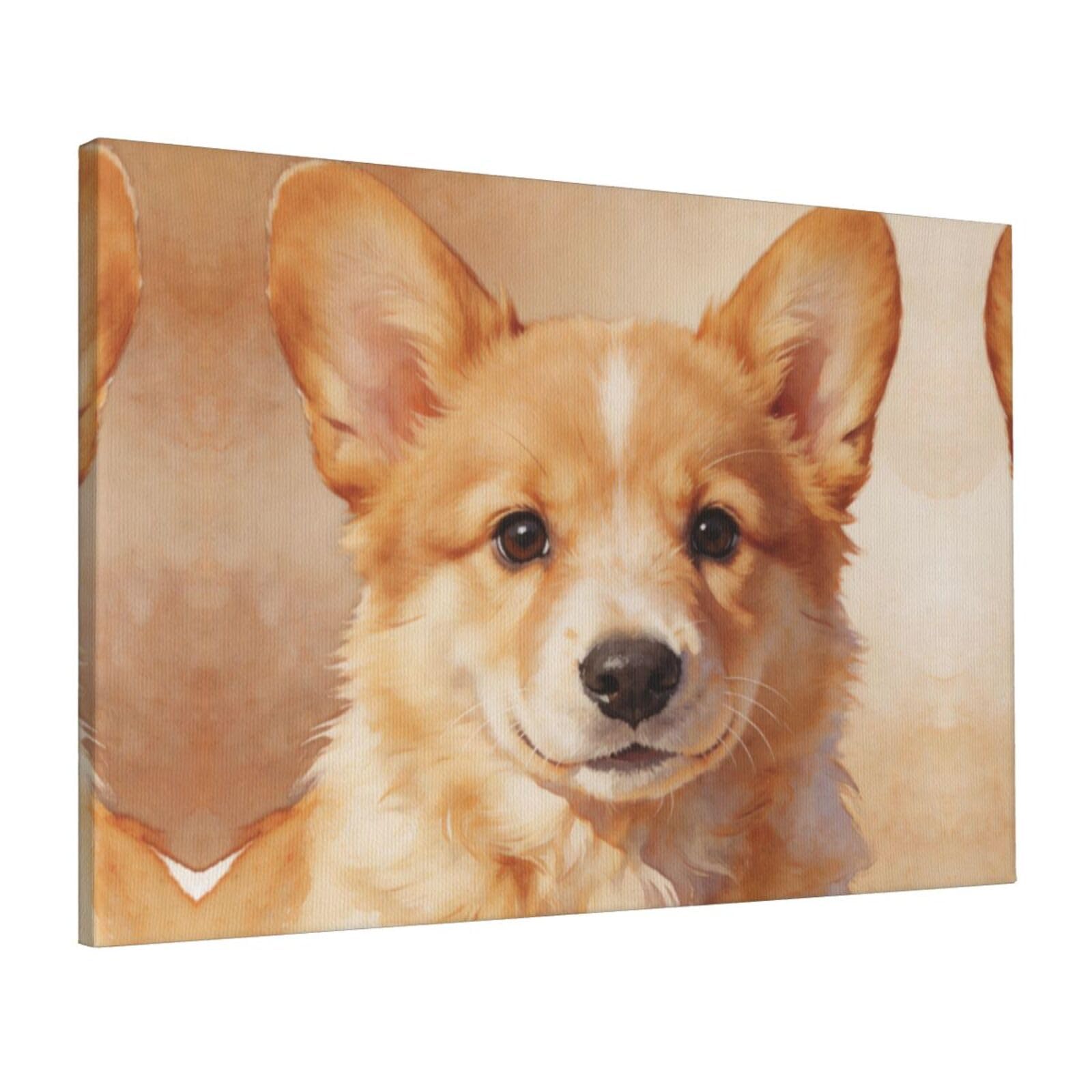 CNTDBU Dog Wash Art Canvas Wall Art 16x24 Inch-Large Modern Painting Print for Living Room, Framed Ready to Hang Artwork for Bedroom