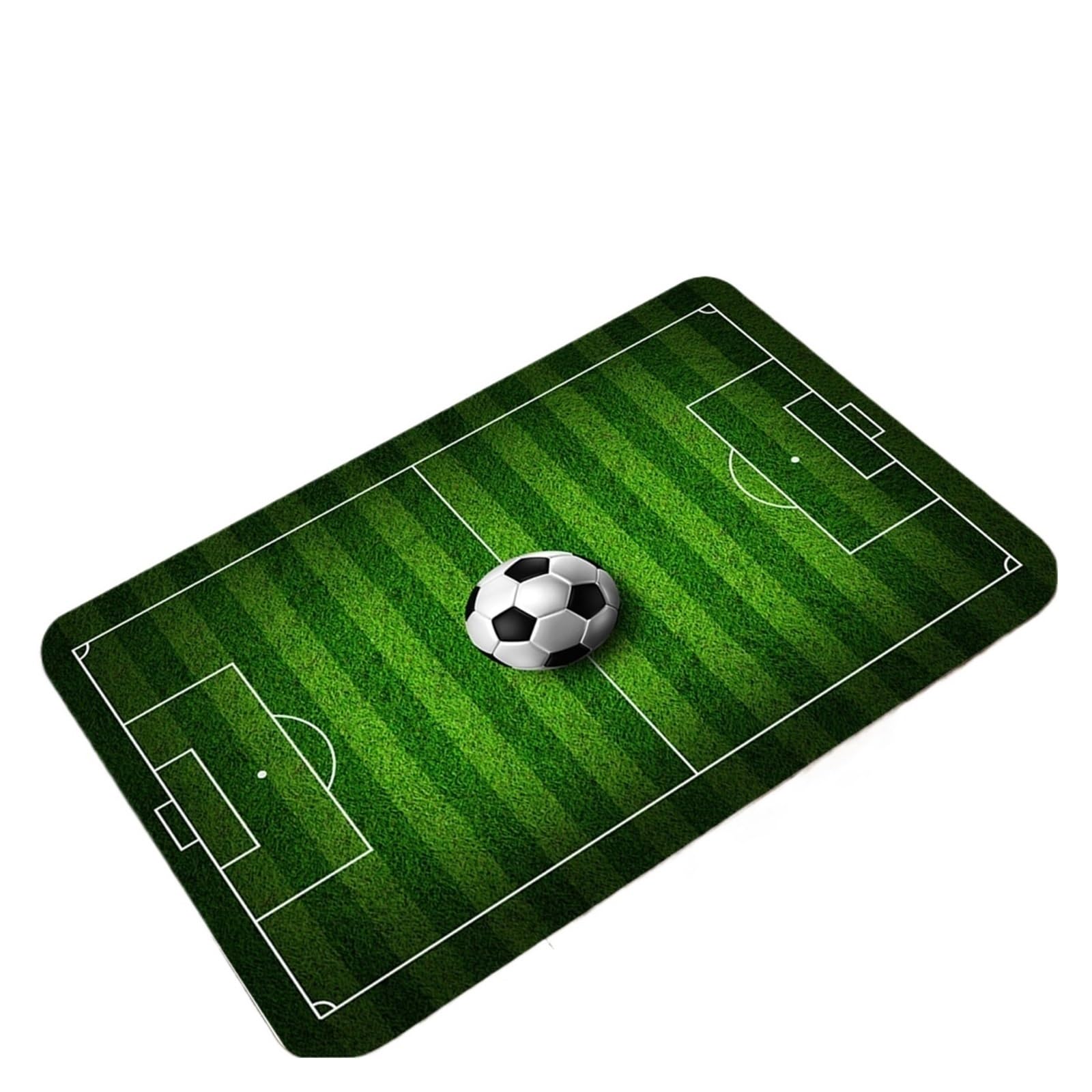 Sport-Fußmatte, Fußballfeld- und Ball-Muster, rutschfest, Eingang, Heimdekoration (Stil 2,60 x 90 cm)