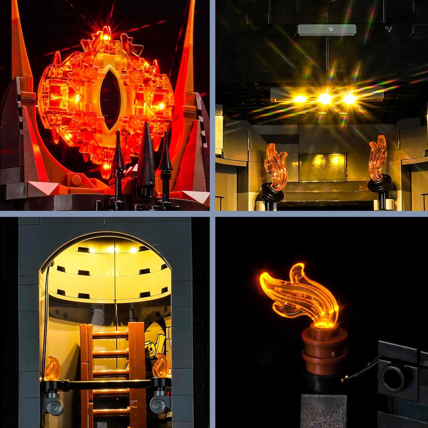 BrickBling LED Light Compatible with Lego Barad-dur Building Compatible with Lego 10333-No Bricks (RC Version Light)