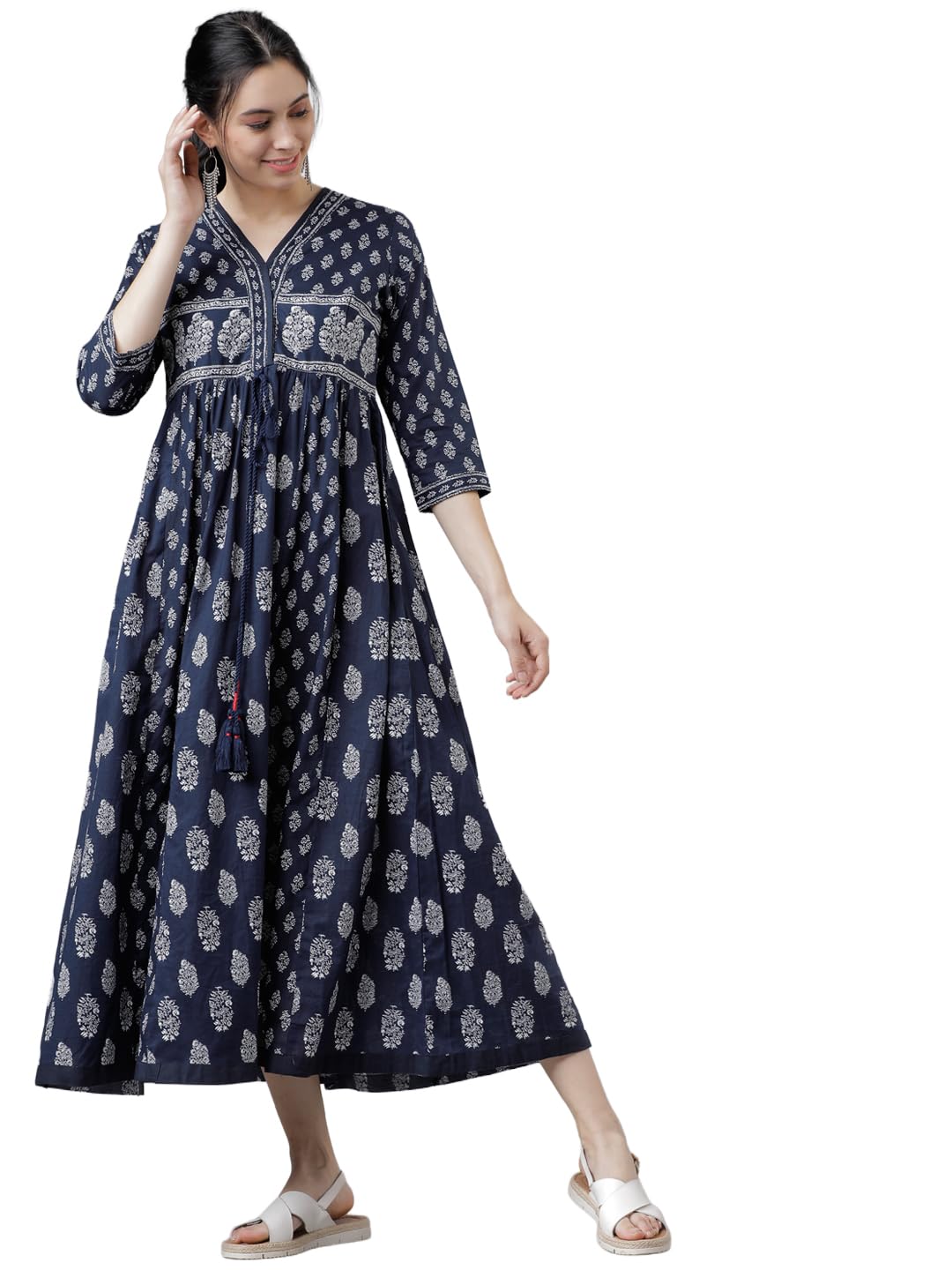 vishudh Women's Cotton VNa1000402 Maxi Dress-picture-0