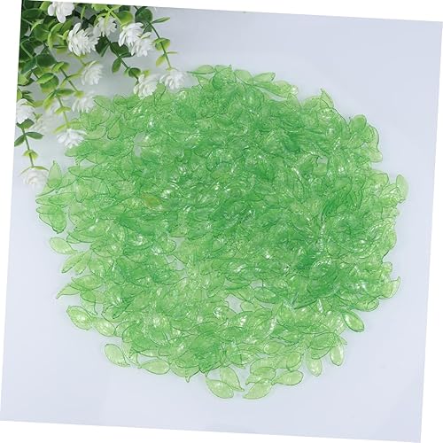 Miniatura 5 de EXCEART Joyas florales Accesorios verdes Joyería de flores Perlas de hoja verde Colgantes de hoja larga de acrílico Colgantes Colgantes Colgantes