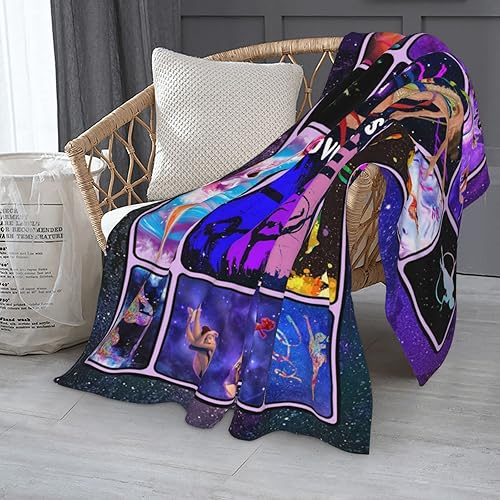 Miniatura 6 de Mantas de gimnasia, regalos para niñas, adolescentes, amantes de la gimnasia, decoración de fiesta, manta de franela suave, cálida y acogedora para