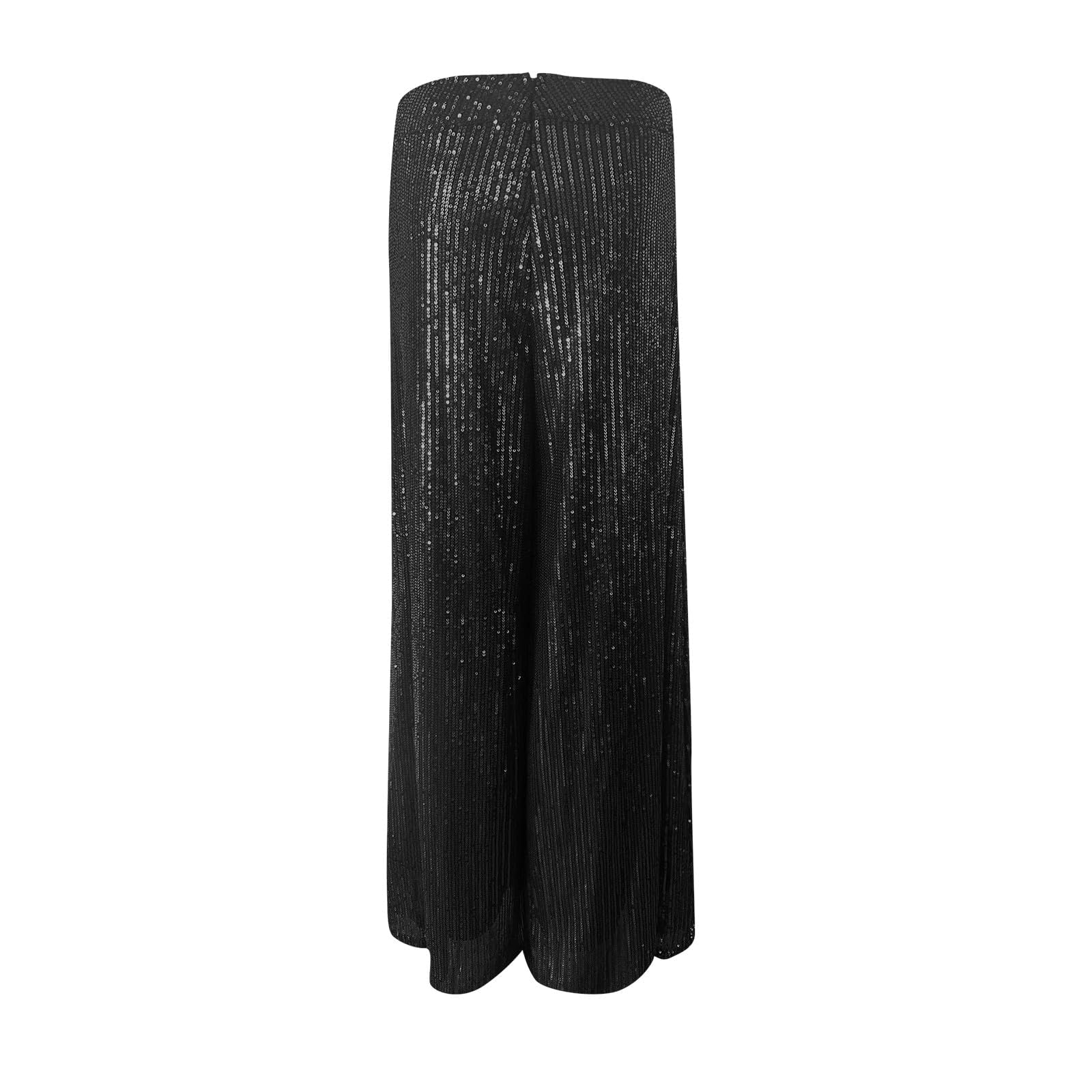 Pantalon à paillettes pour femme - Large taille haute - Plissé - Pantalon Palazzo décontracté - Pantalon Marlene - Coupe ample