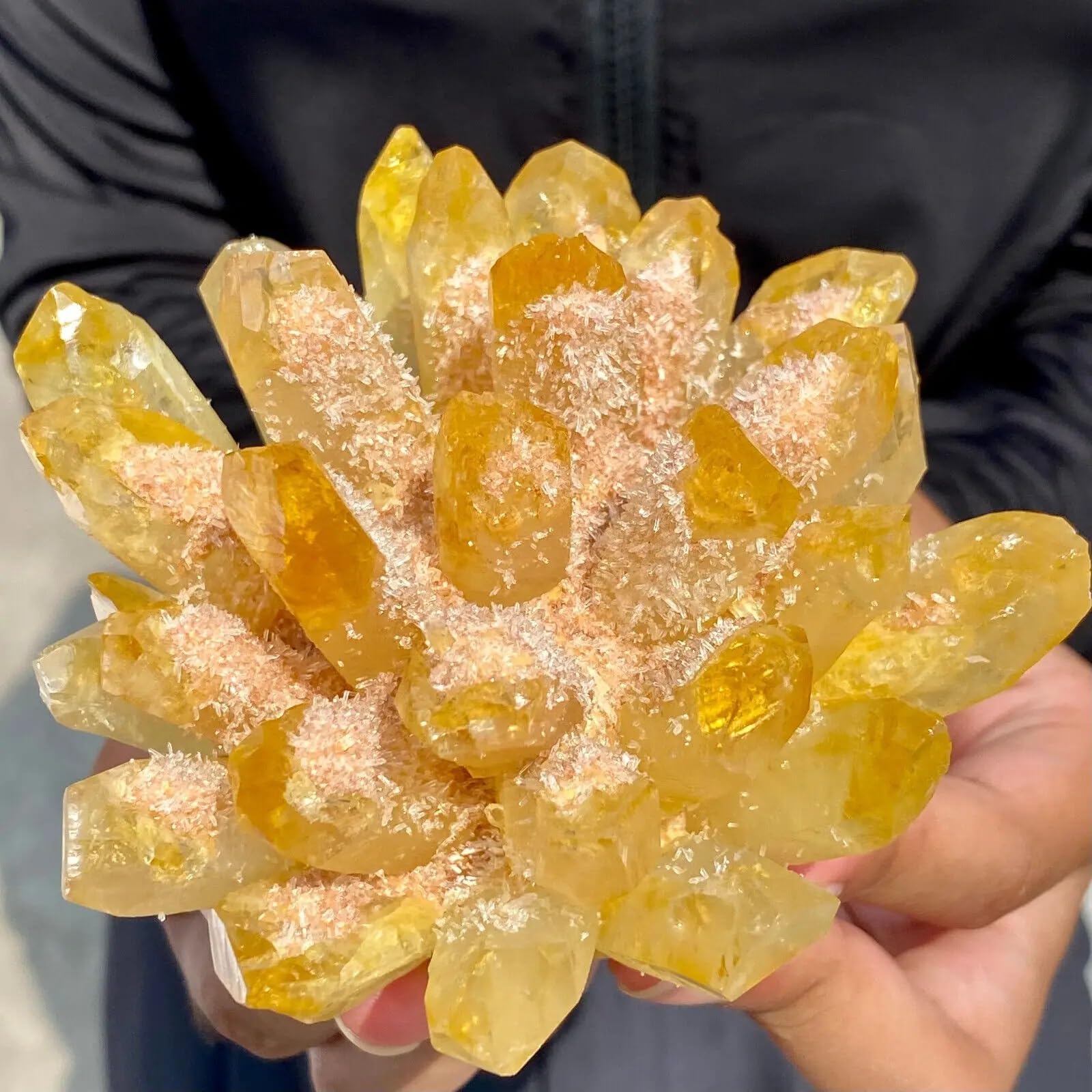 天然シトリンファントムクォーツ、イエローファントムクォーツクラスター、水晶 Amazon.co.jp: 1PC 天然水晶クラスターイエローファントム