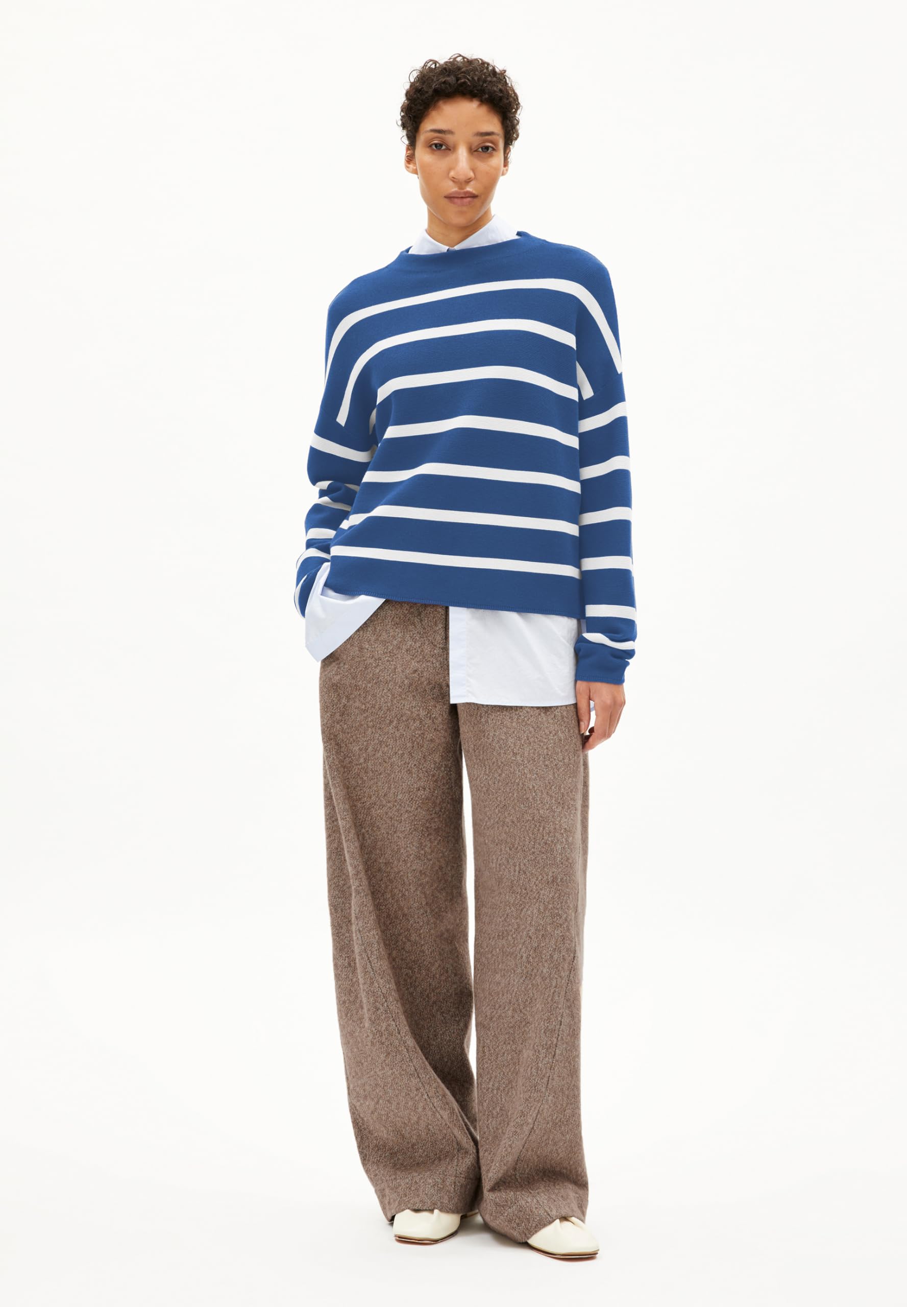 ARMEDANGELS Damen Pullover aus Bio-Baumwolle MERINAA Stripes Loose Fit