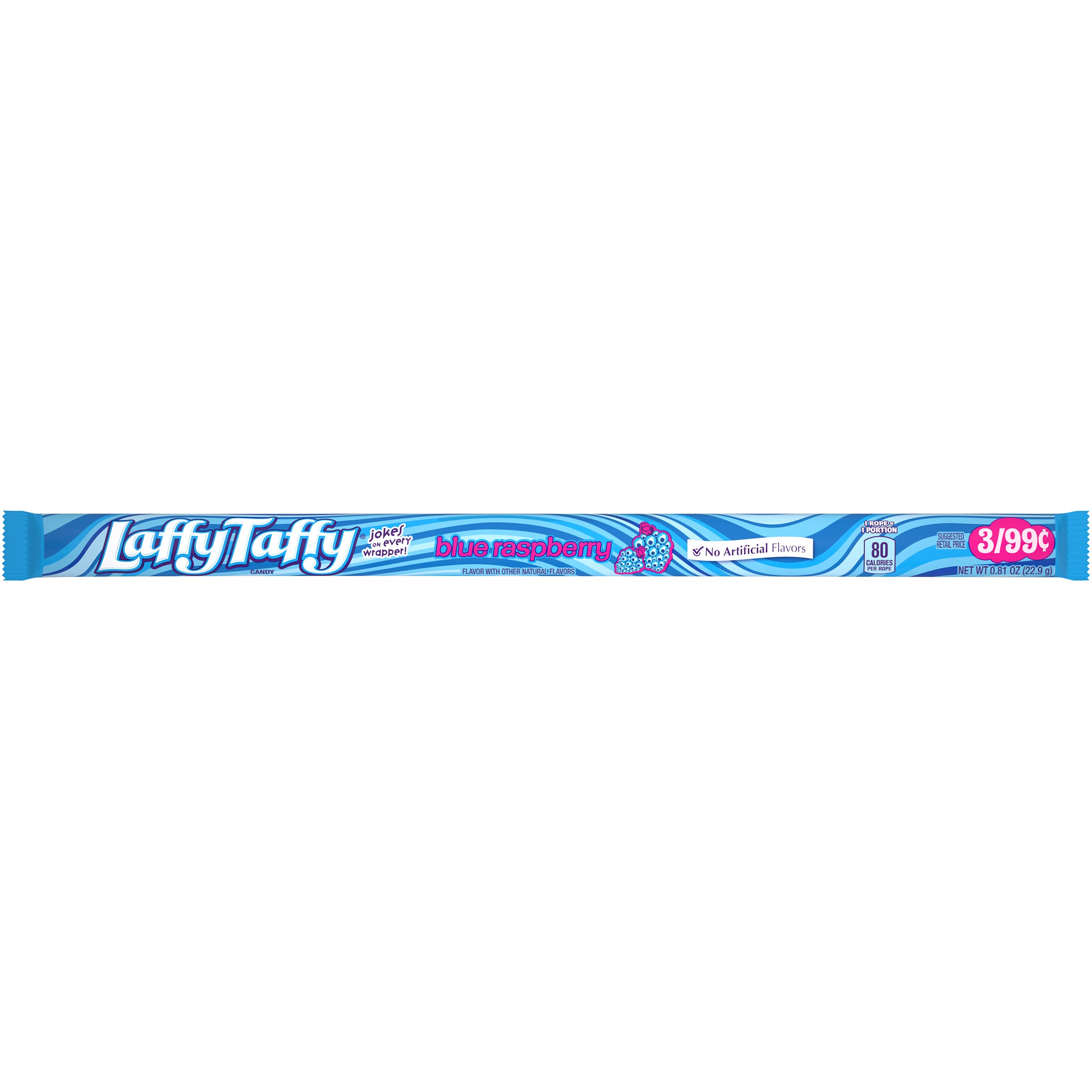 Wonka Laffy Taffy Rope, Wild Blue Raspberry, 0.81 Ounce