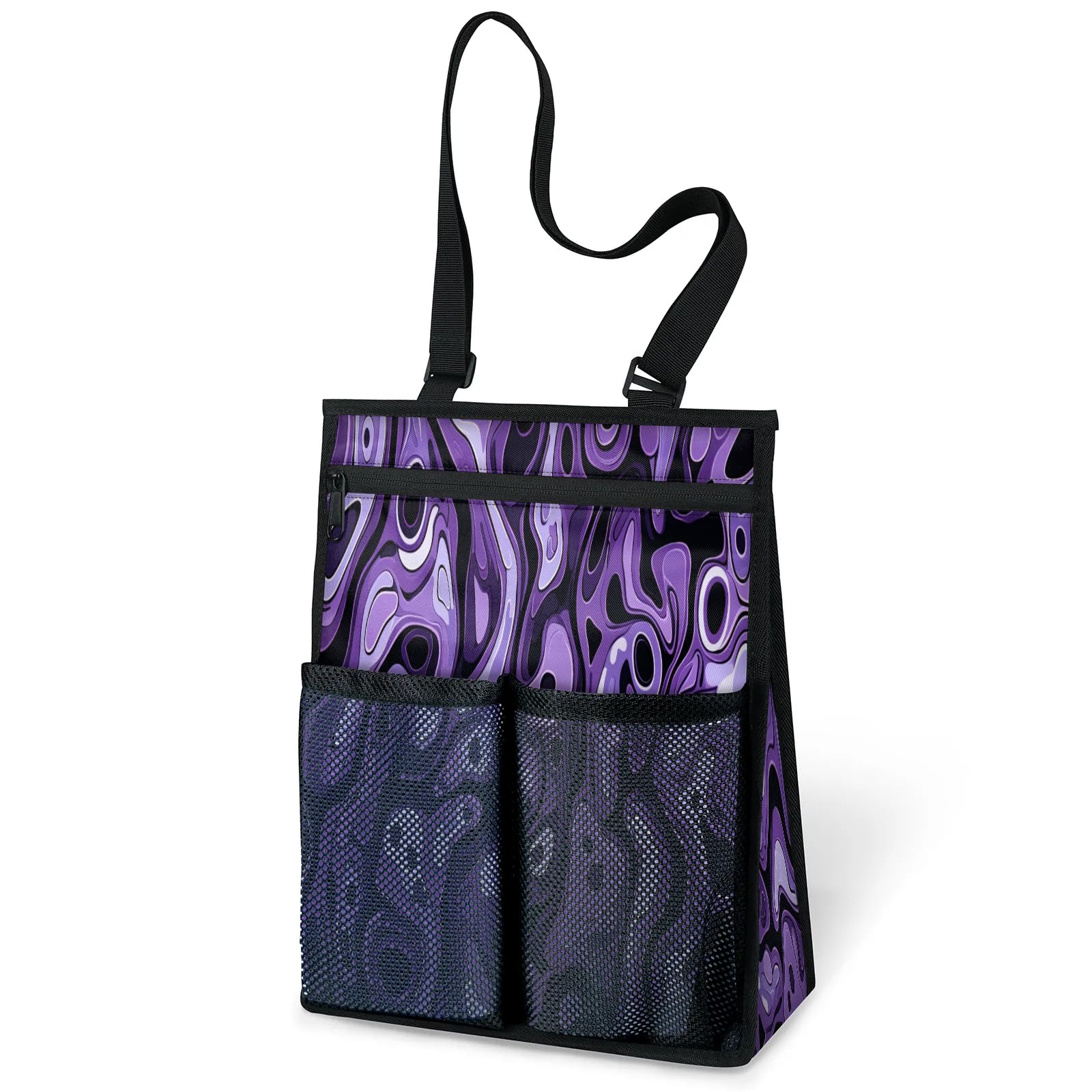 Ourtheme Abstract Art Designs Portable Shower Bag for Travel Gym Camp Beach Tote Shower Caddy Bags Hanging Toiletry