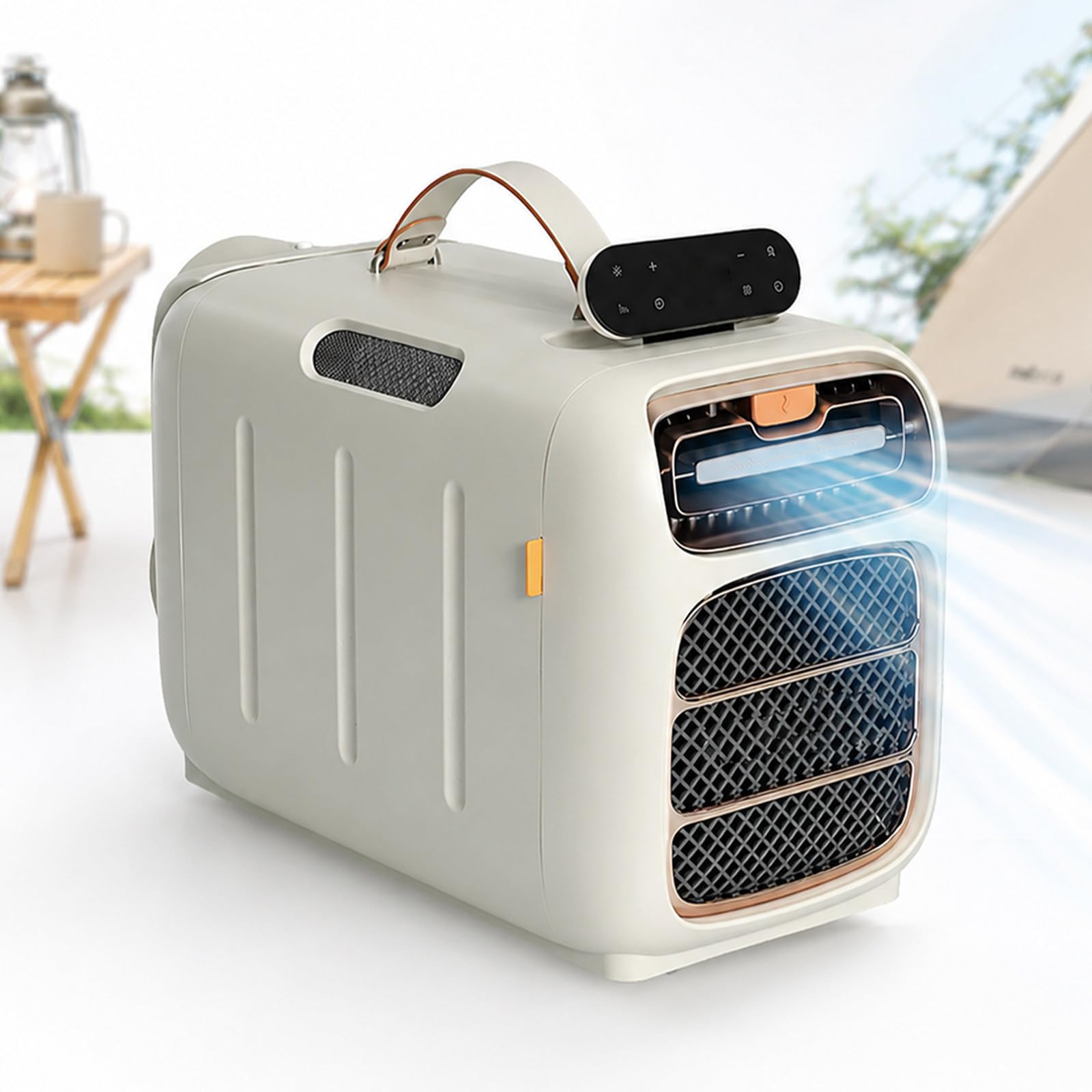 lilishangmao Portable Camping Air Conditioner, 420W Mini Air Conditioner with 4700 BTU Compressor Cooling, Sleep Mode, Adjustable Timer and Remote Control for Tents, RVs and Small Rooms