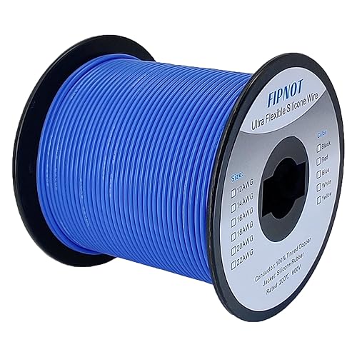 Vista 13 de Alambre de silicona de calibre 14 – Bobina negra de 100 pies, alambre de cobre estañado trenzado de 14 AWG, 392.0 °F 600 V – Automotriz, batería