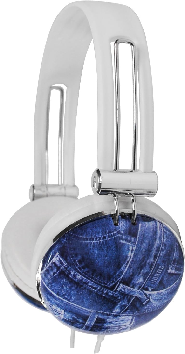 Urbanz GLOZZ Lightweight Fashionable Headphones (Denim (Blue))