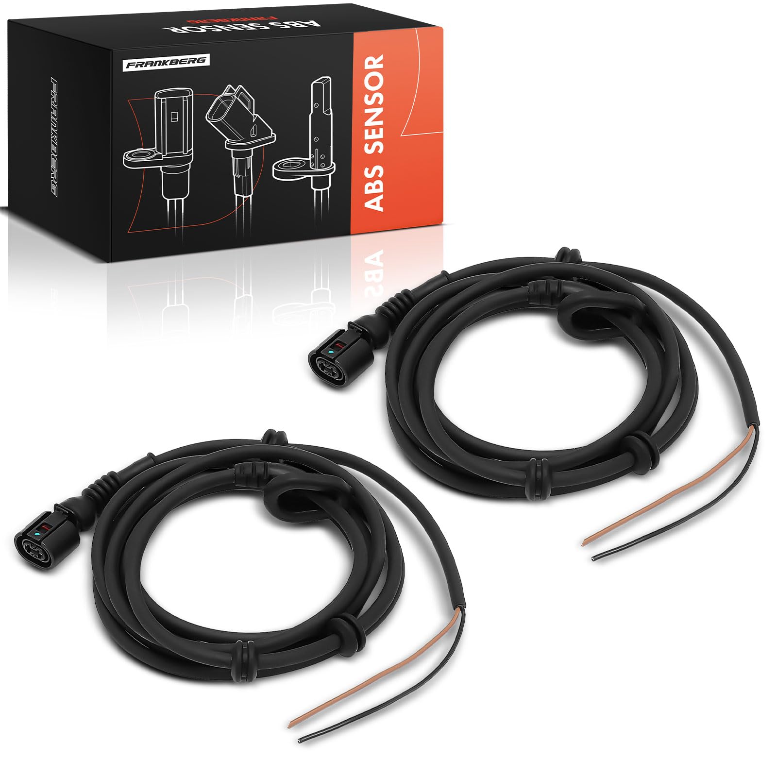 Frankberg 2x Sensori Velocità Ruota Sensore ABS 2-Poli Compatibile con Golf IV 1J1 A3 8L1 Golf IV Variante 1J5 O.c.t.a.v.i.a I Combi 1U5 B.o.r.a 1J2 Replace# 1J0927903E