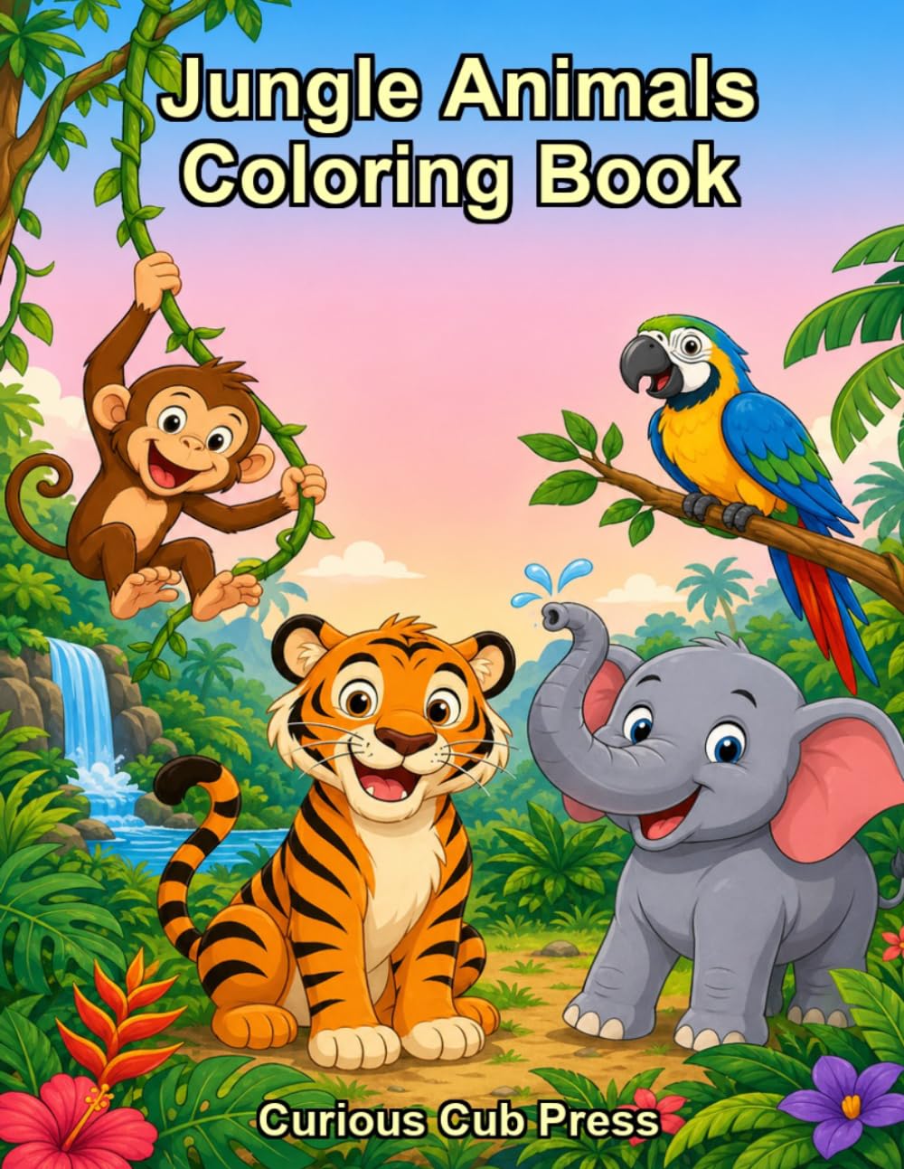 Jungle Animals Coloring Book: Explore and Color 20 Amazing Animals from the Jungle (Curious Cub Press Coloring Books)