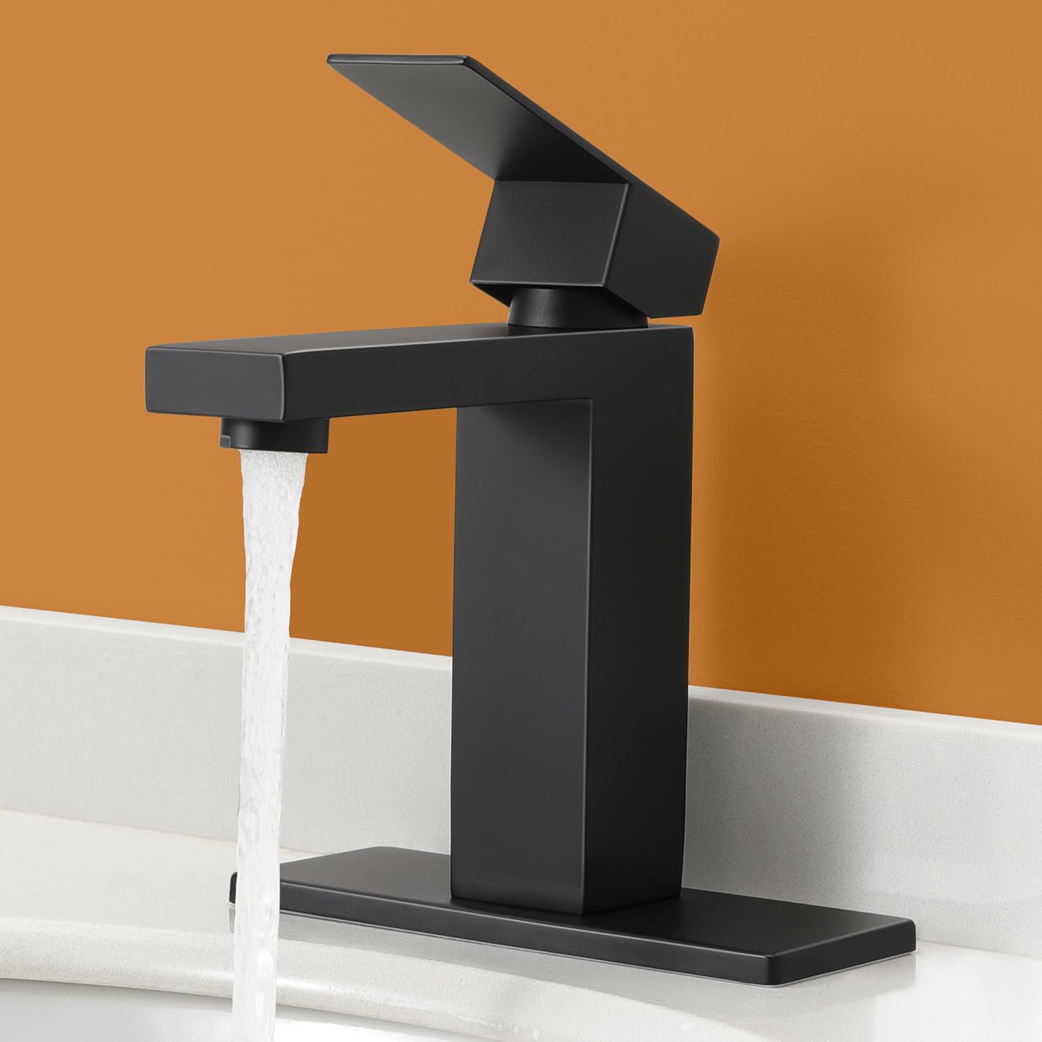 KES Black Bathroom Faucets for Sink 1 Hole or 3 Holes, Bathroom Sink