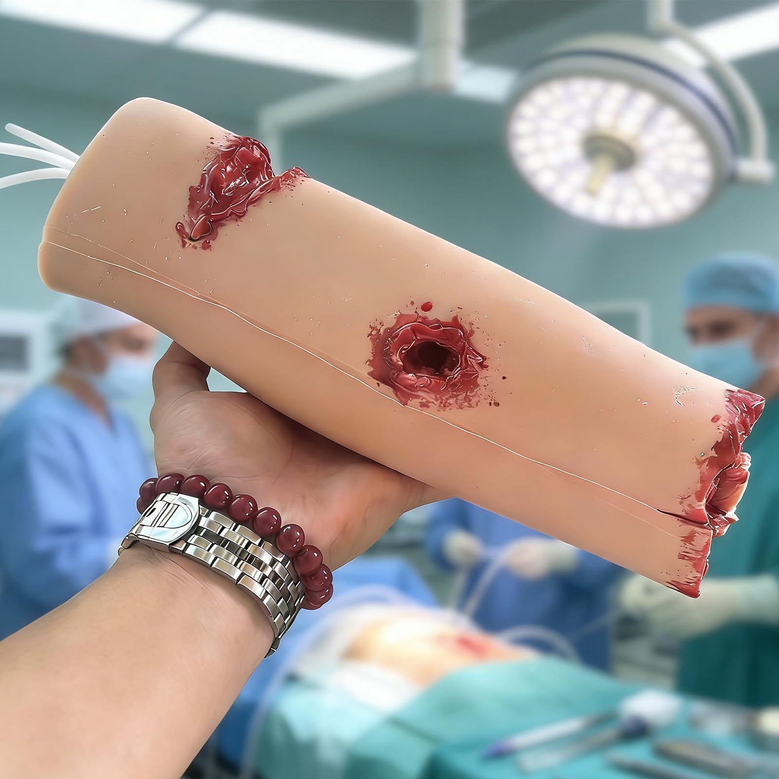 Trener do wypełniania ran, model wypełniania ran, 4 symulowane rany, zestaw treningowy "Stop The Bleed", trener szwów pierwszej pomocy, wielokrotnego użytku, do kursów medycznych