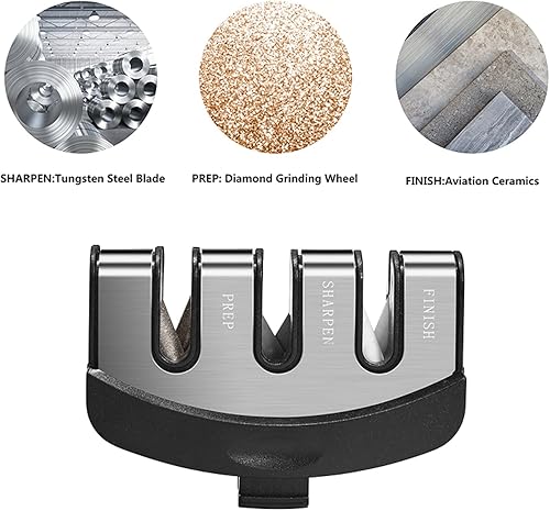 Miniatura 2 de Afilador de cuchillos de 3 etapas hoja de ranura de repuesto para cuchillos de cocina de repuesto accesorios de afilador 2 piezas