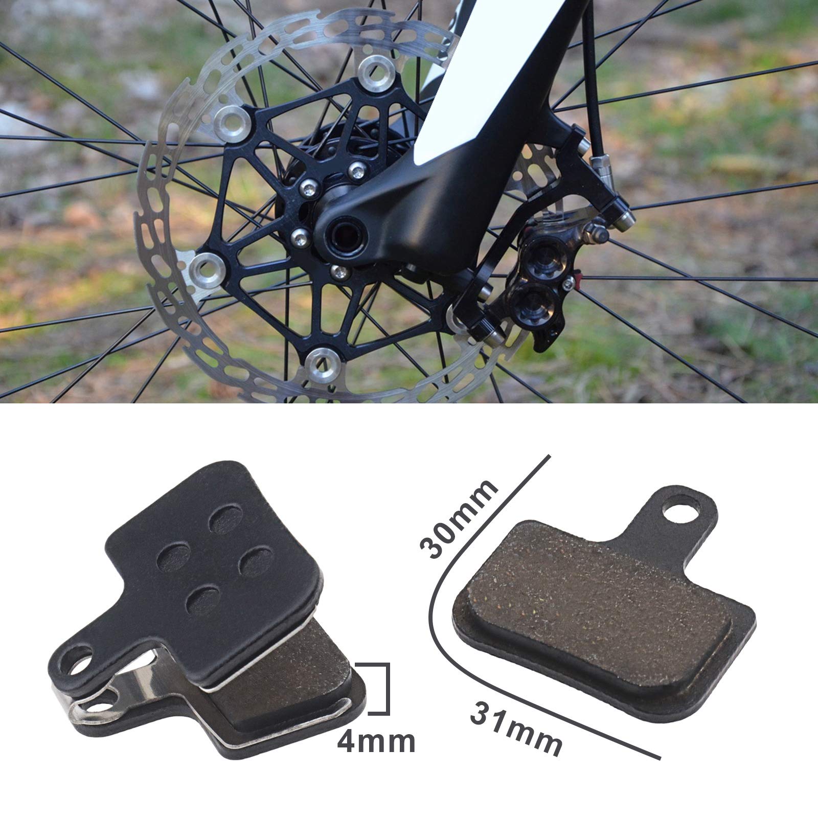 Pastiglie Freni Bici 4 Paia Disco - Resina E Semimetalliche, Compatibili Con Hayes Sole MX2-MX5