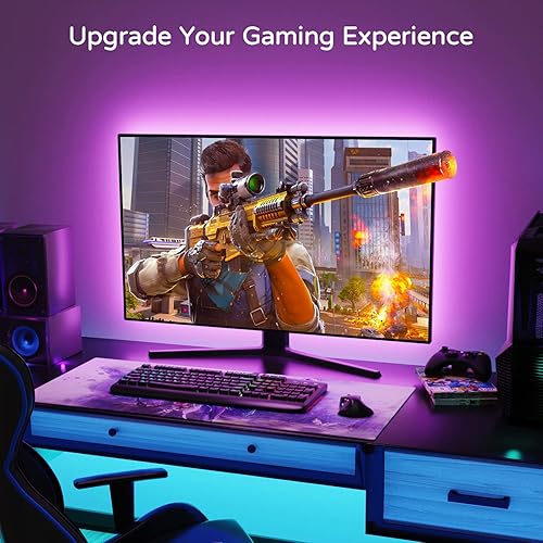 Miniatura 7 de HAMLITE Retroiluminación LED de TV luz LED de 82 pies para TV de 32 a 60 pulgadas retroiluminación de monitor de alta definición soporte de pared de