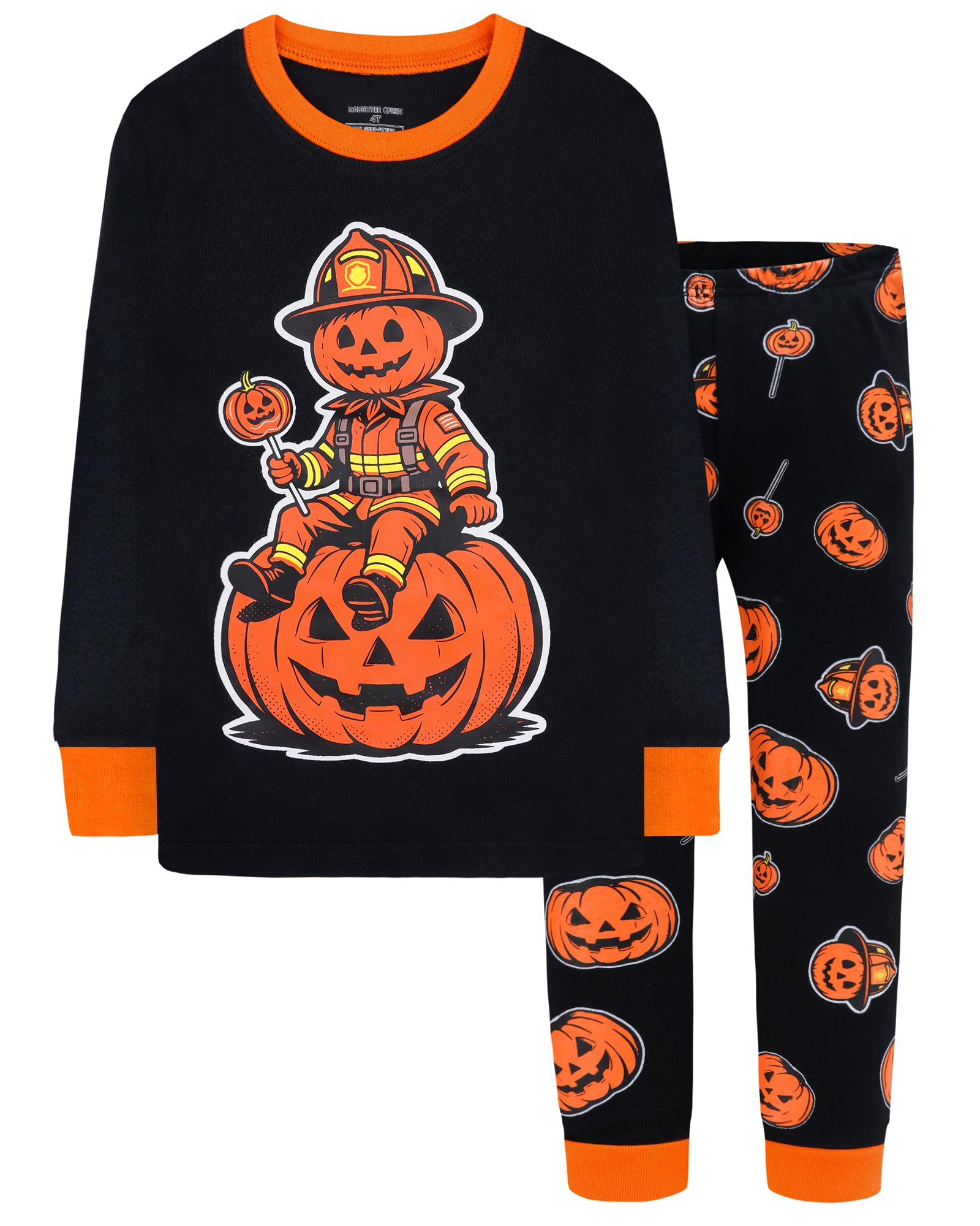 DAUGHTER QUEEN Boys &amp; Girls 100% Cotton Halloween &amp; Christmas PJS 18M-12Y