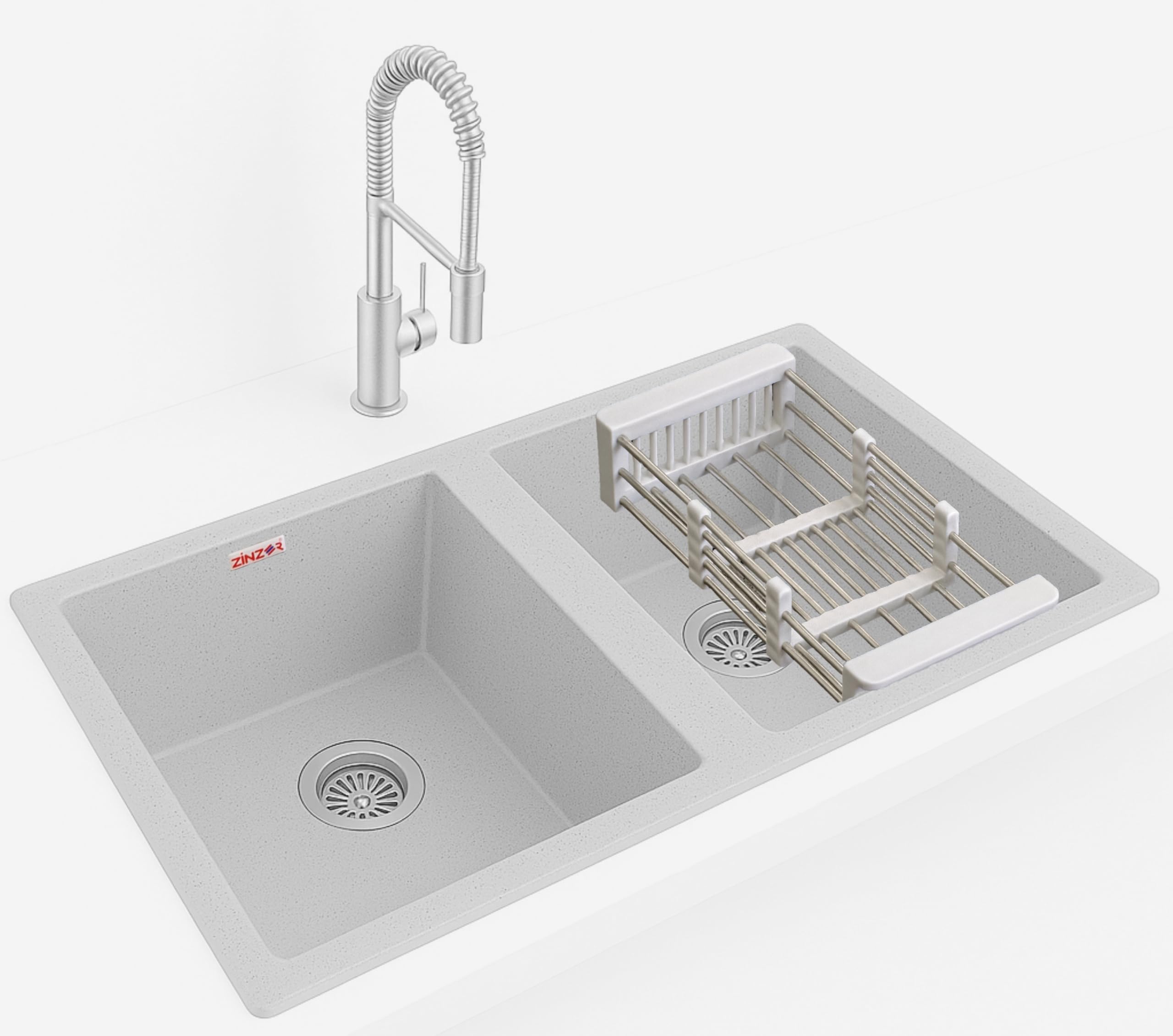 ZINZER Granite Quartz Sink - Graphite Grey -24