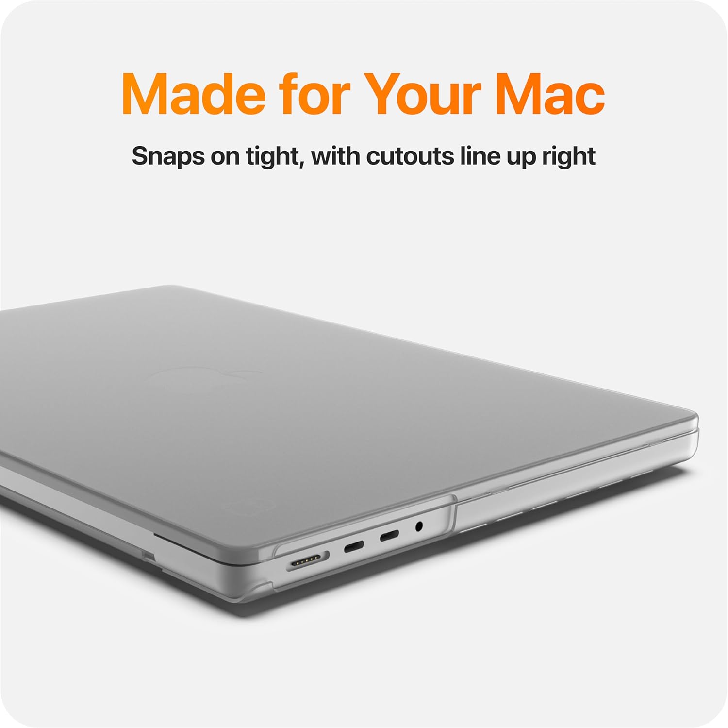 GhostShell Frost Premium Hardshell Case with Scratch-Resistant Textured Matte Finish (No Sticky Rubber Coating), Compatible with MacBook Pro 16" 2021-2026 M5/M4/M3/M2/M1 Pro/Max, Clear