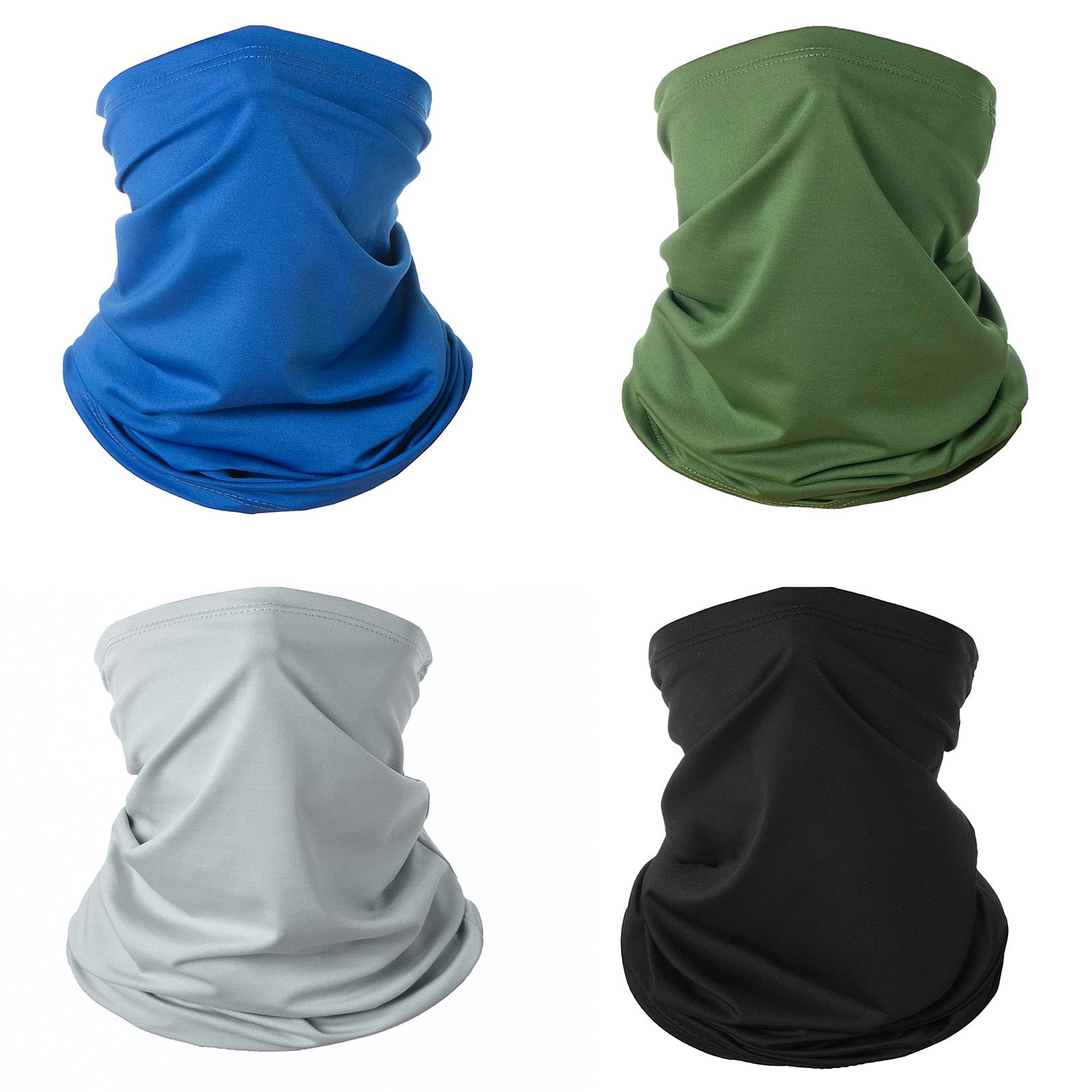 Snoods for Men 4Pack Multifunctional Headwear Washable Face Coverings Bandana Face Mask Bandanas for Men Windproof Neck Gaiter Scarf