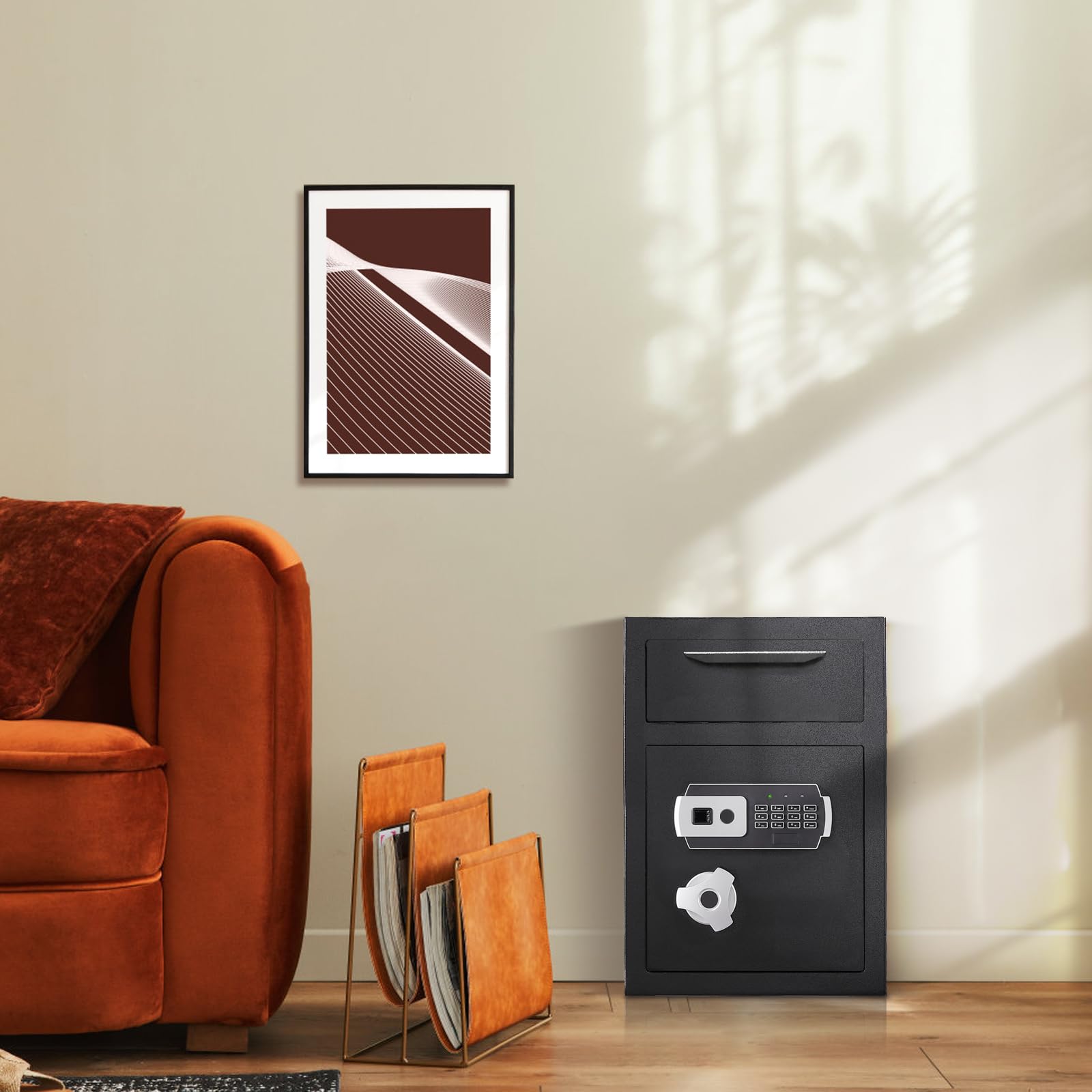 2.6 Cub Safe Deposit Box for Home, Safe with Drop Slot, Drop Box with