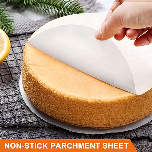 Miniatura 4 de 150 unidades de papel pergamino de 8 pulgadas, papel pergamino para hornear, papel pergamino antiadherente YUFDA para hornear, papel pergamino