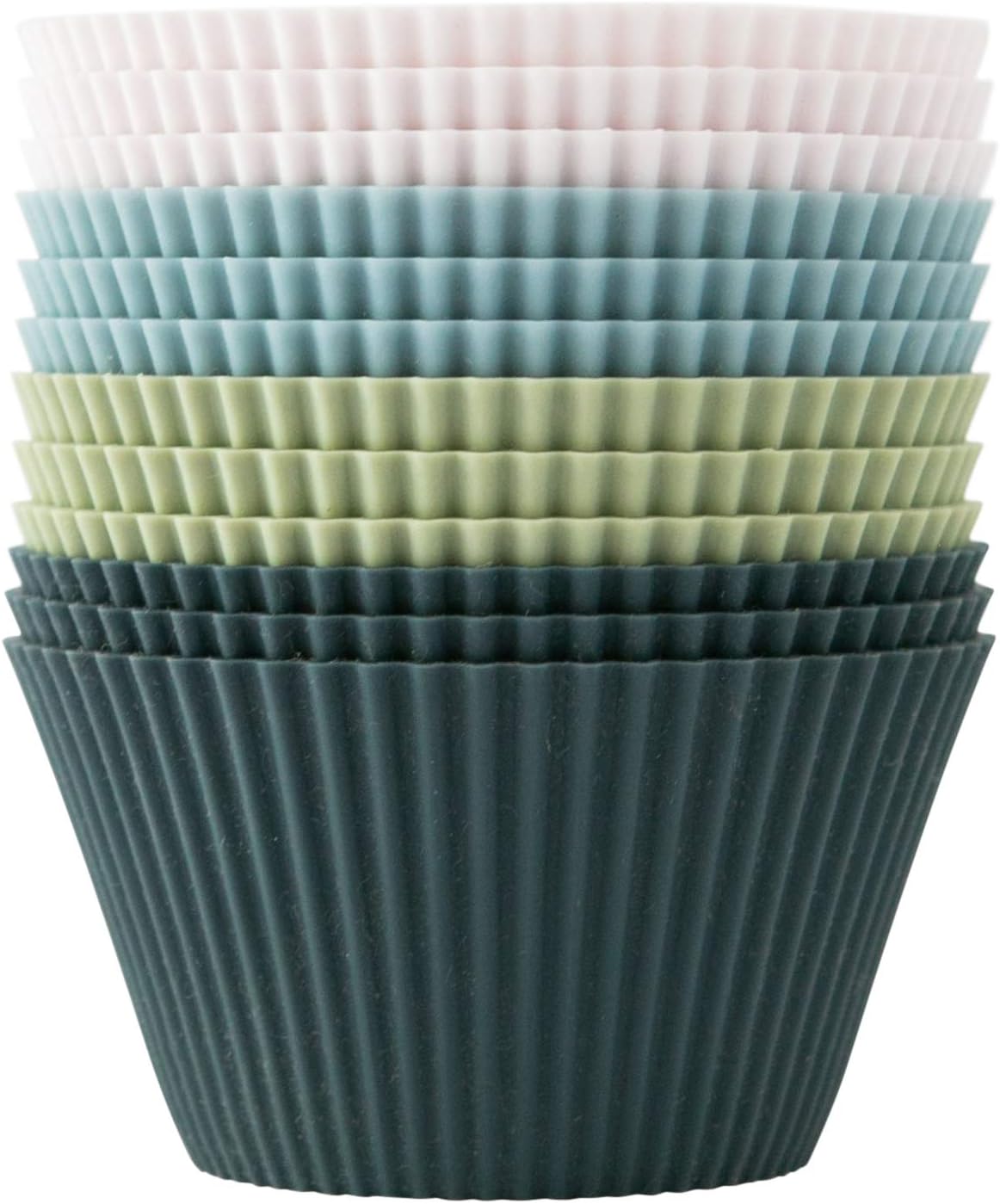 The Silicone KitchenReusable JUMBO Silicone Baking Cups - Non-Toxic, BPA Free, Dishwasher Safe (12 Pack, Jumbo)