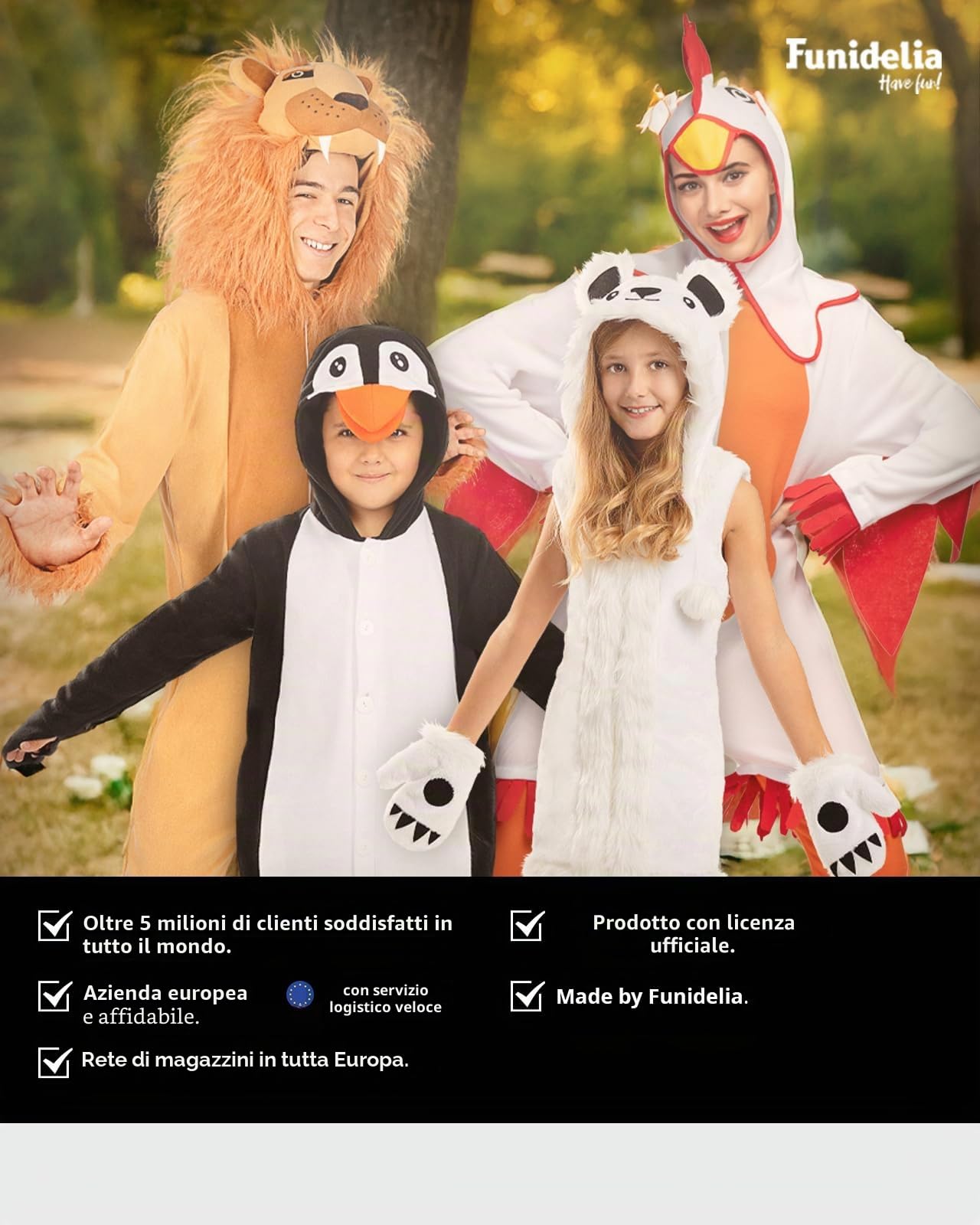 Funidelia | Costume da Lupo grigio per donna e uomo Animali, Lupo Mannaro, Lupo Feroce - Costume per Adulto e accessori per Feste, Carnevale e Halloween - Grigio/Argentato